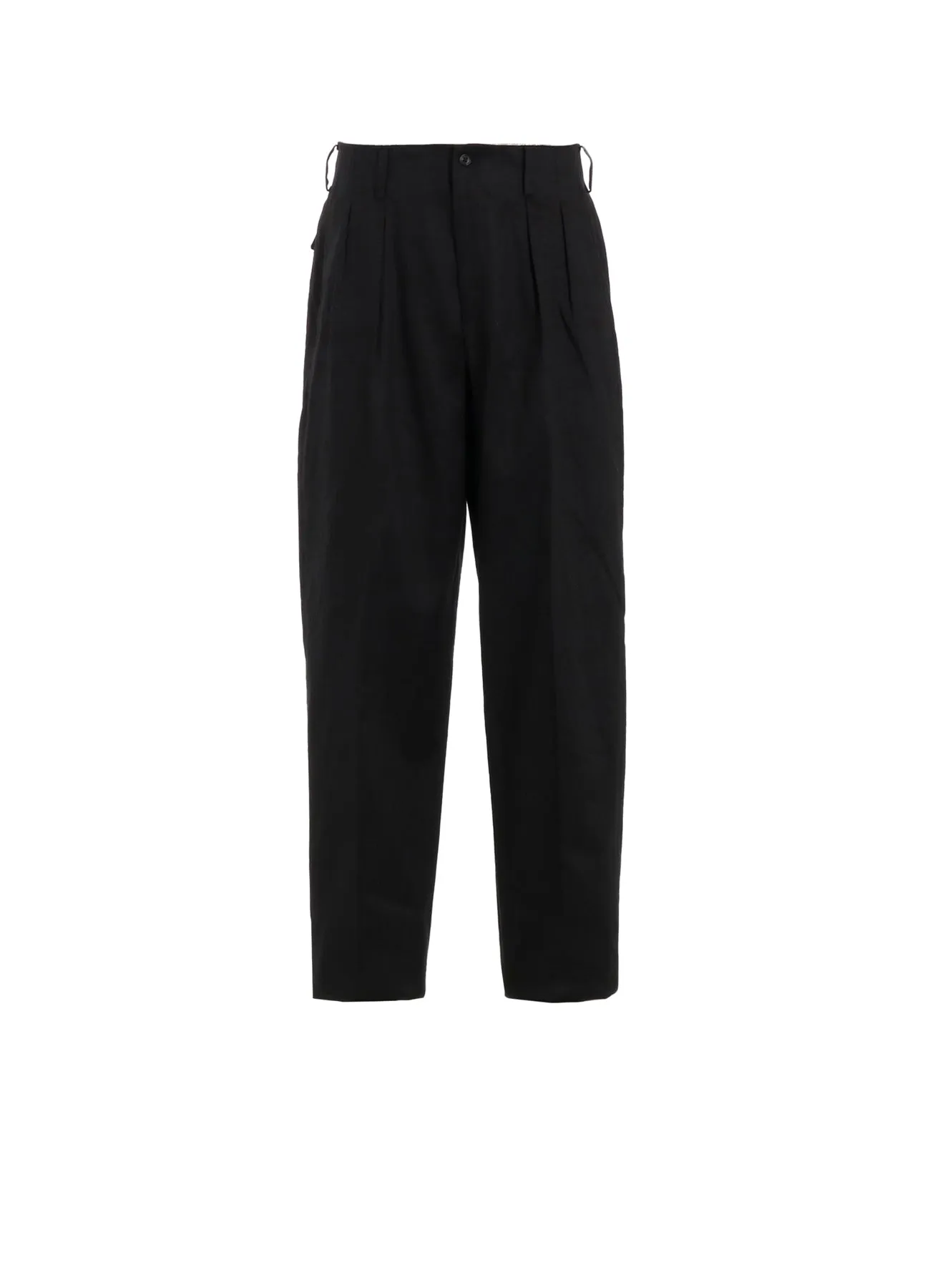 LINEN COTTON TWILL PANTS WITH 2-TUCKS sold by Yohji Yamamoto