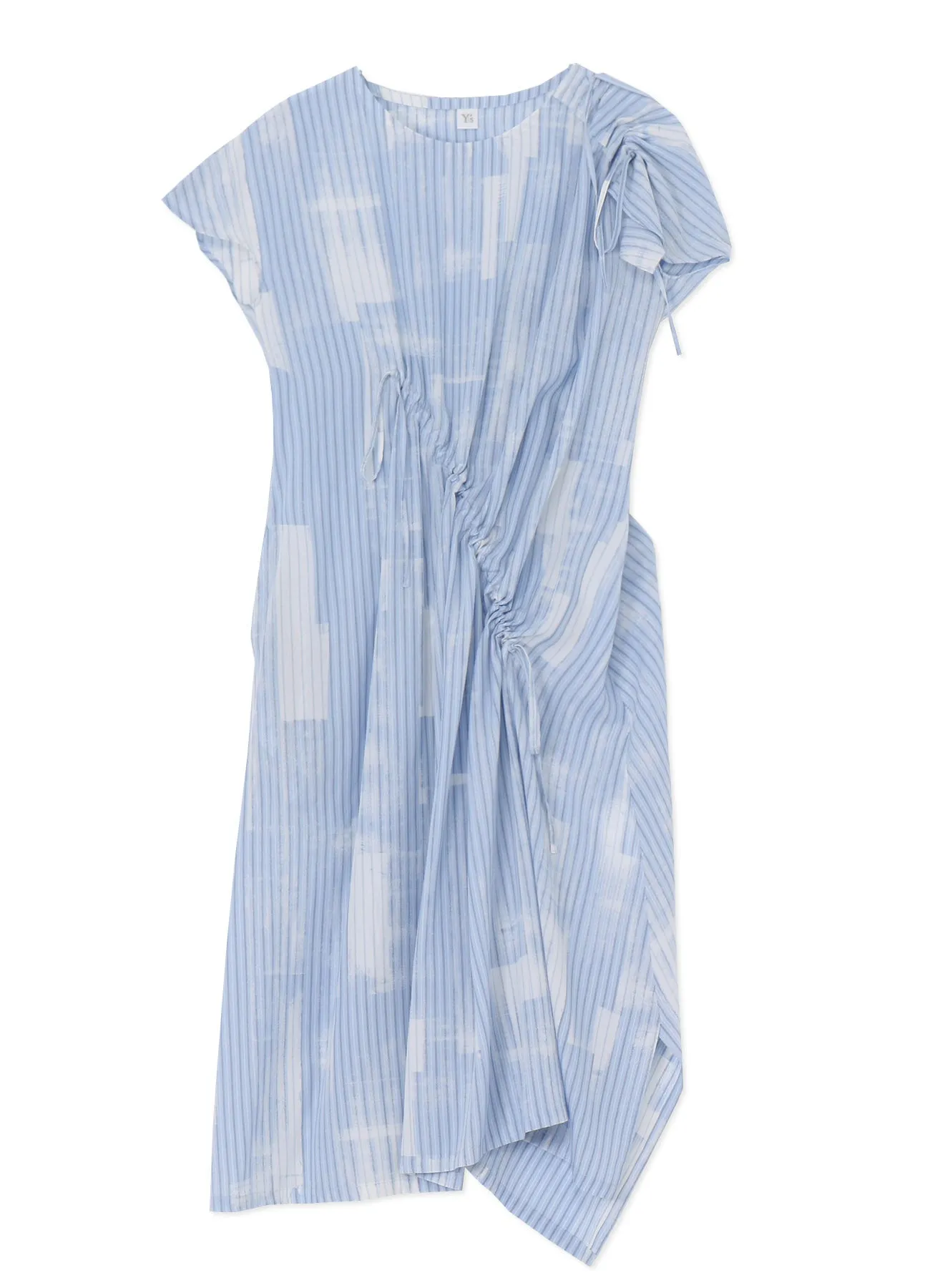 TYPEWRITER STRIPE SHIRRING DRESS sold by Yohji Yamamoto product image thumbnail 2