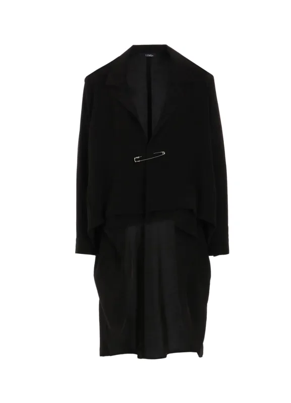 TRIACETATE DECIN TUCK SHIRT WITH PIN sold by Yohji Yamamoto