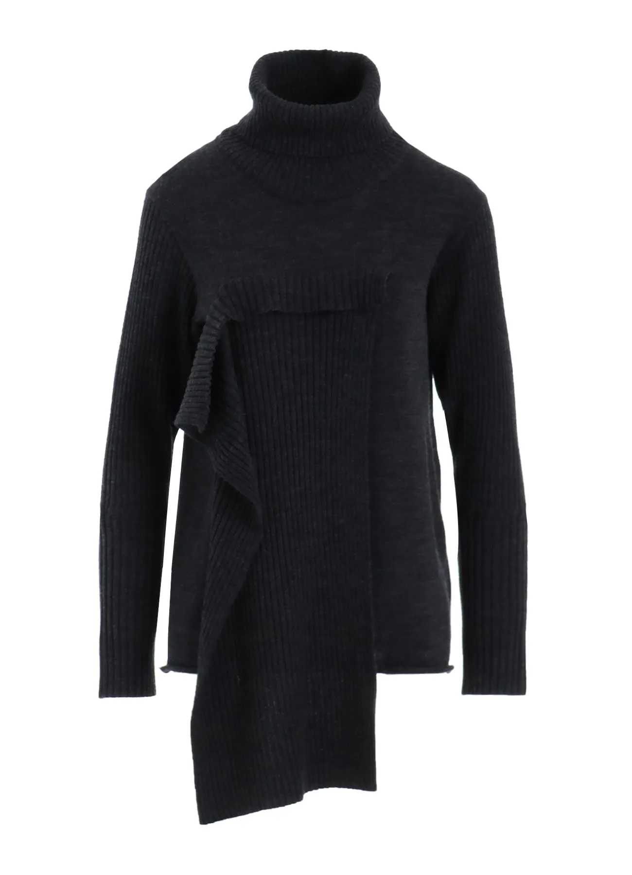 12G2P PLAIN RIB FRONT D CLOTH TURTLE NECK PO sold by Yohji Yamamoto product image thumbnail 2