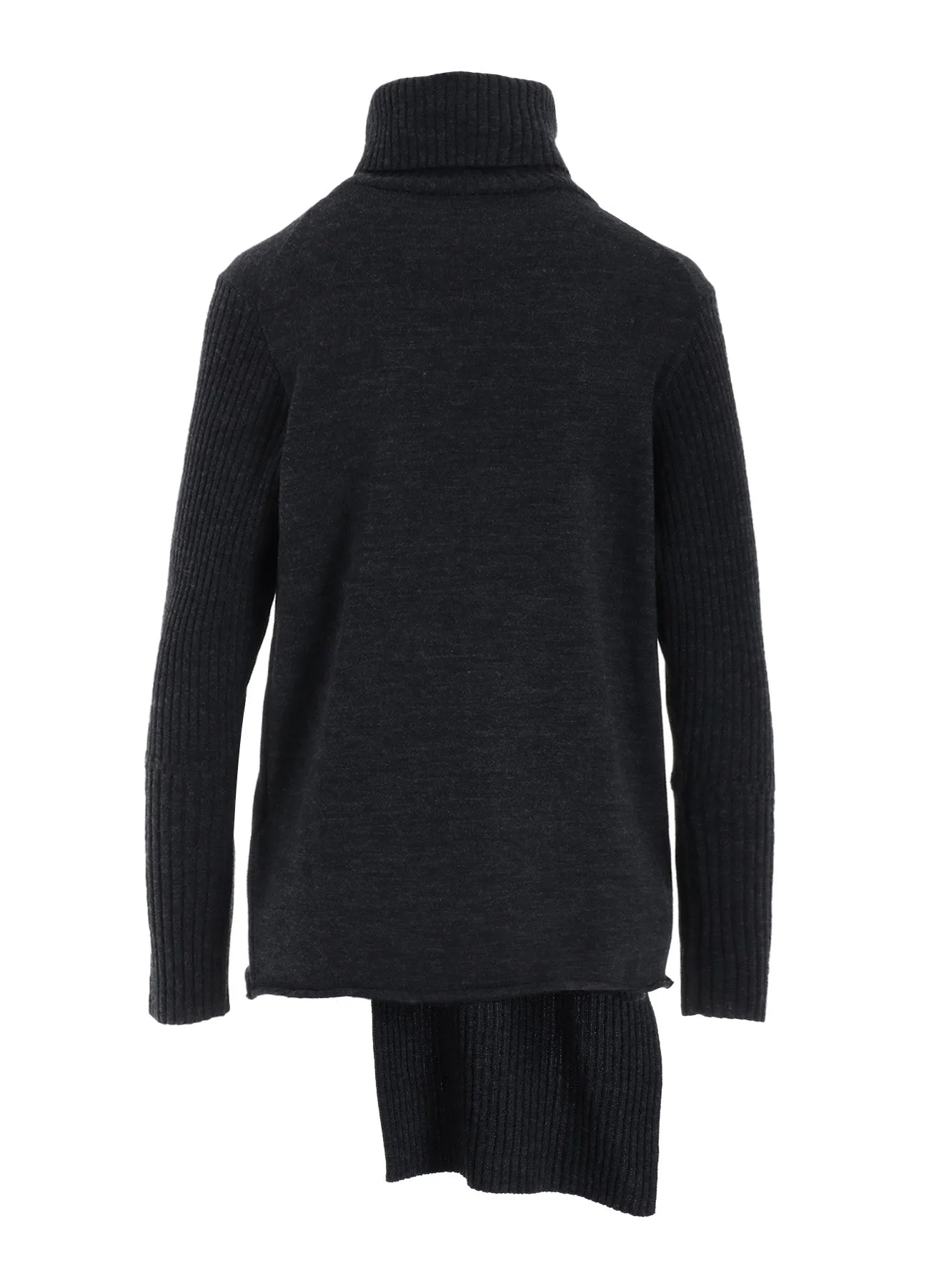 12G2P PLAIN RIB FRONT D CLOTH TURTLE NECK PO sold by Yohji Yamamoto product image thumbnail 4