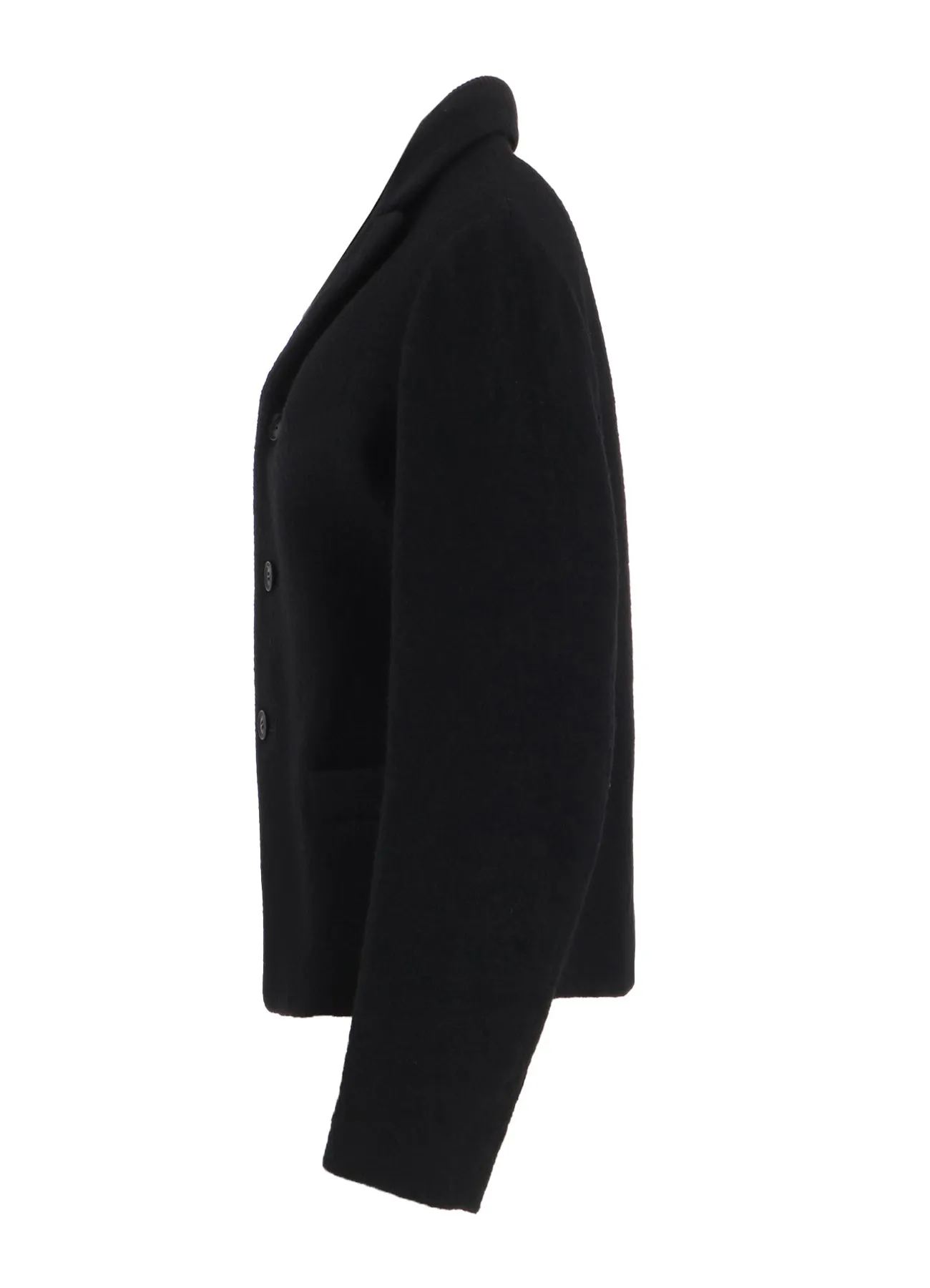 FLANNEL LEATHER SWITCH 3 BUTTONS JACKET sold by Yohji Yamamoto product image thumbnail 3