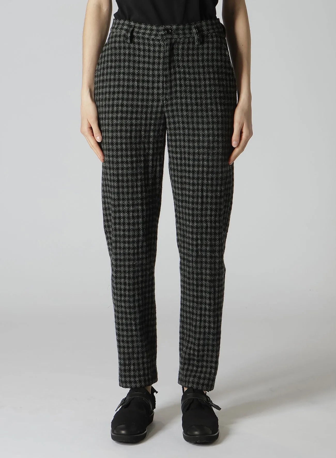 SMALL HOUNDSTOOTH BASIC SLIM PANTS A sold by Yohji Yamamoto product image thumbnail 2