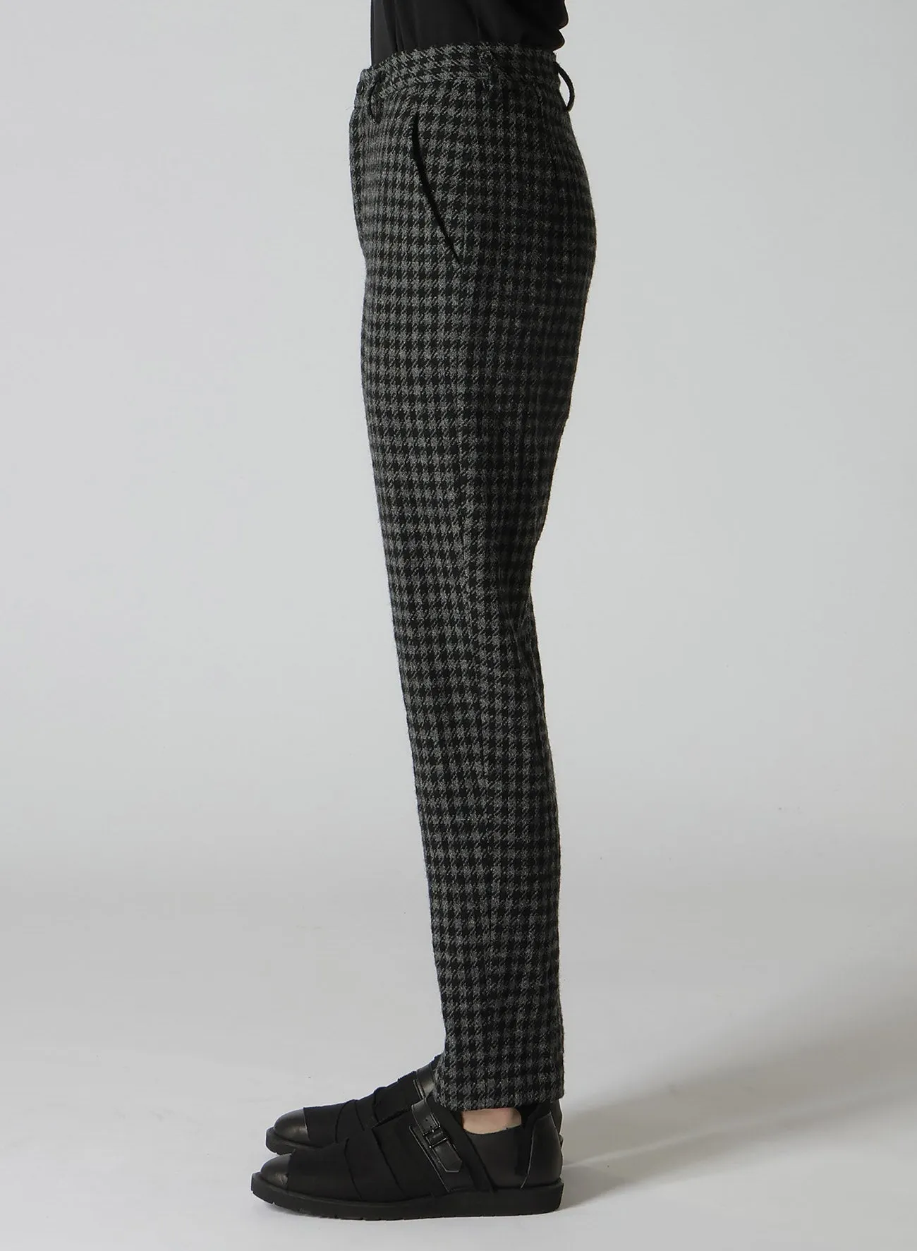 SMALL HOUNDSTOOTH BASIC SLIM PANTS A sold by Yohji Yamamoto product image thumbnail 4