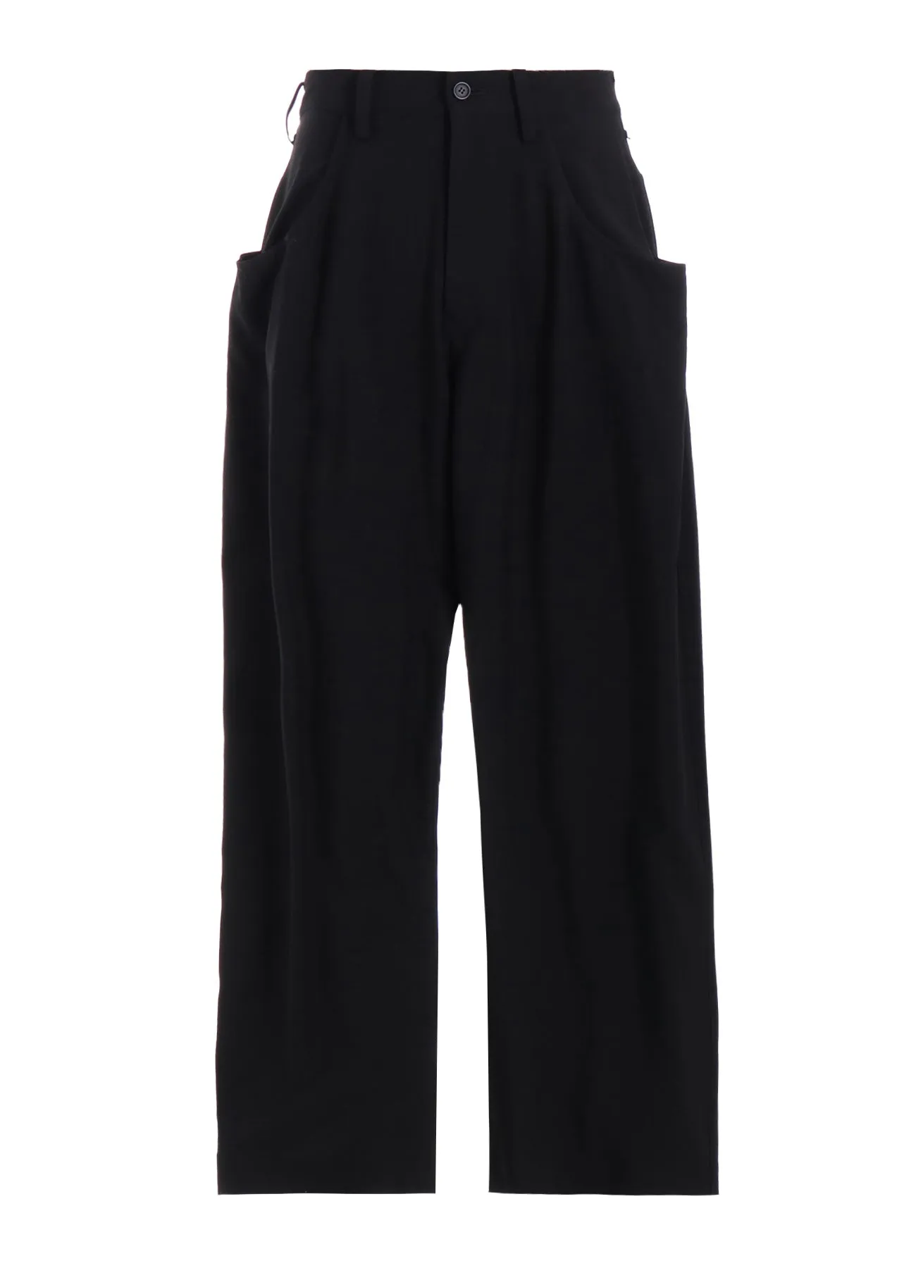 WOOL CUPRO YOKE FLARE PANTS sold by Yohji Yamamoto product image thumbnail 2