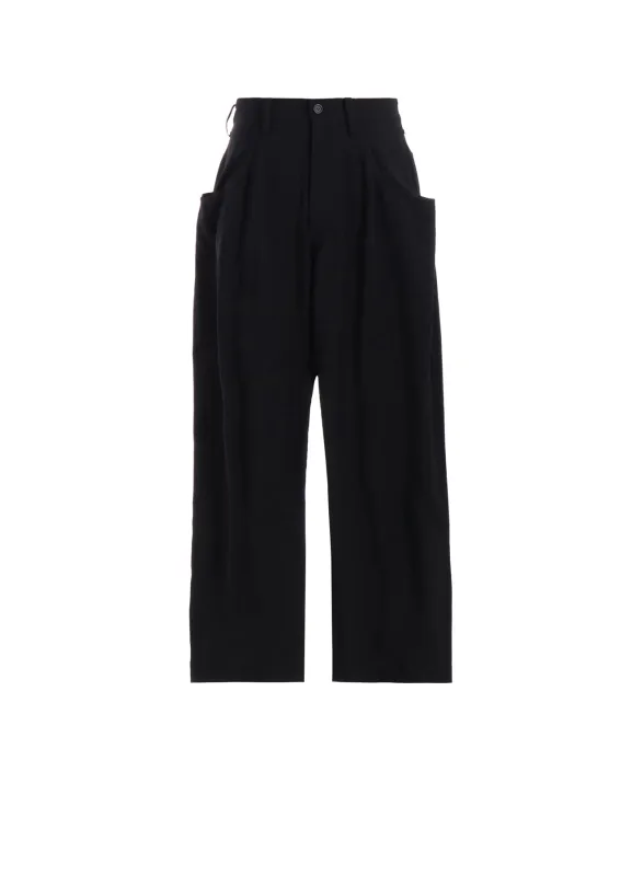 WOOL CUPRO YOKE FLARE PANTS sold by Yohji Yamamoto