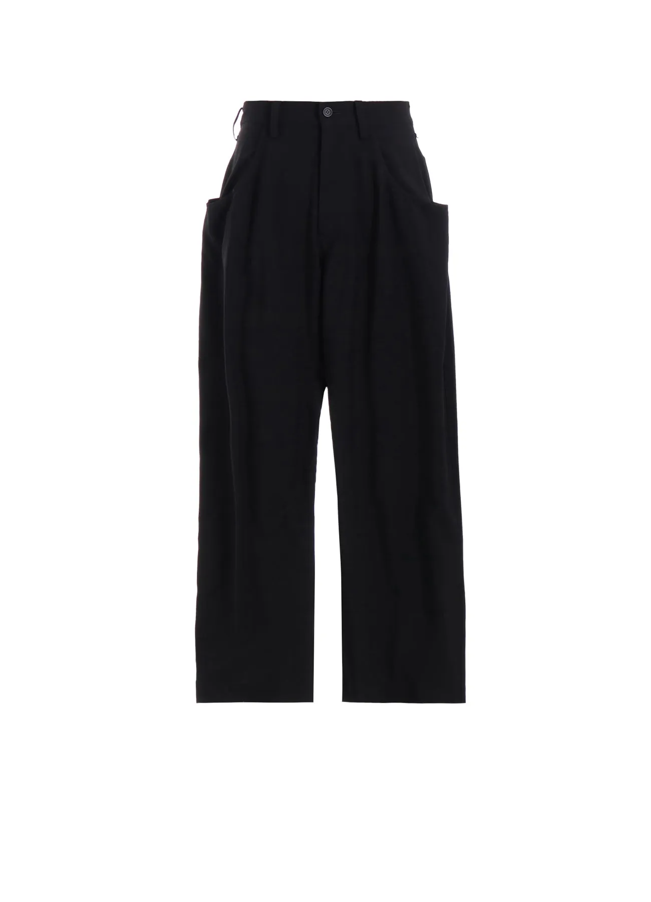 WOOL CUPRO YOKE FLARE PANTS sold by Yohji Yamamoto