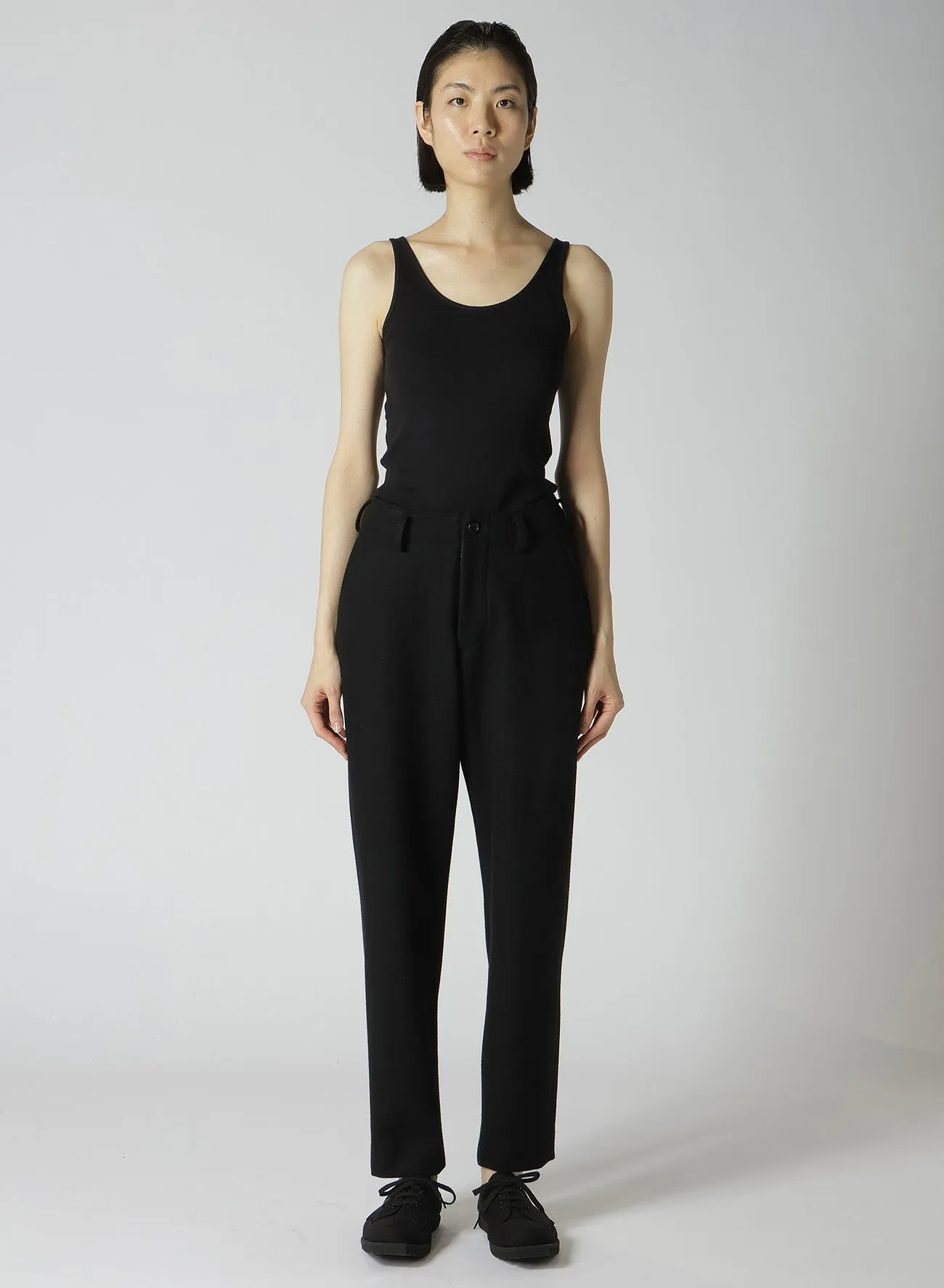 SUN DRYING SUPER100 MELTON BASIC PANTS A sold by Yohji Yamamoto product image thumbnail 3