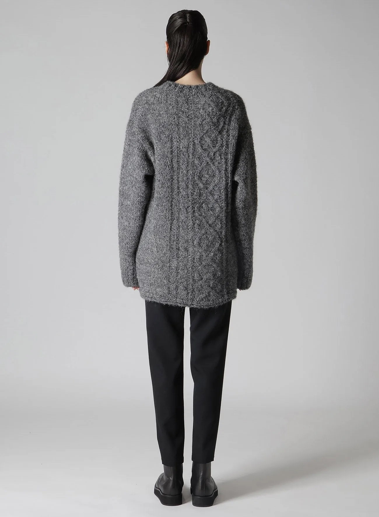 CABLE KNIT ROUND NECK CABLE KNIT PO sold by Yohji Yamamoto product image thumbnail 5