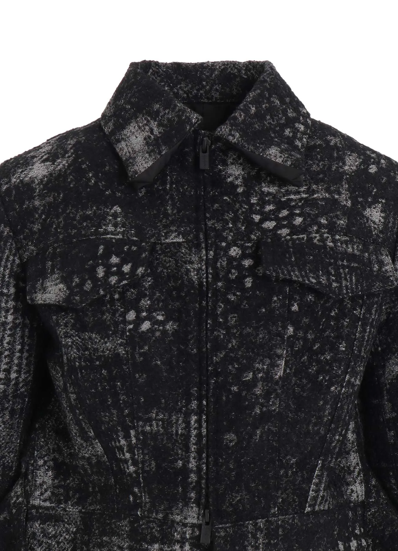CHECK JACQUARD BOX SHORT JACKET sold by Yohji Yamamoto product image thumbnail 5