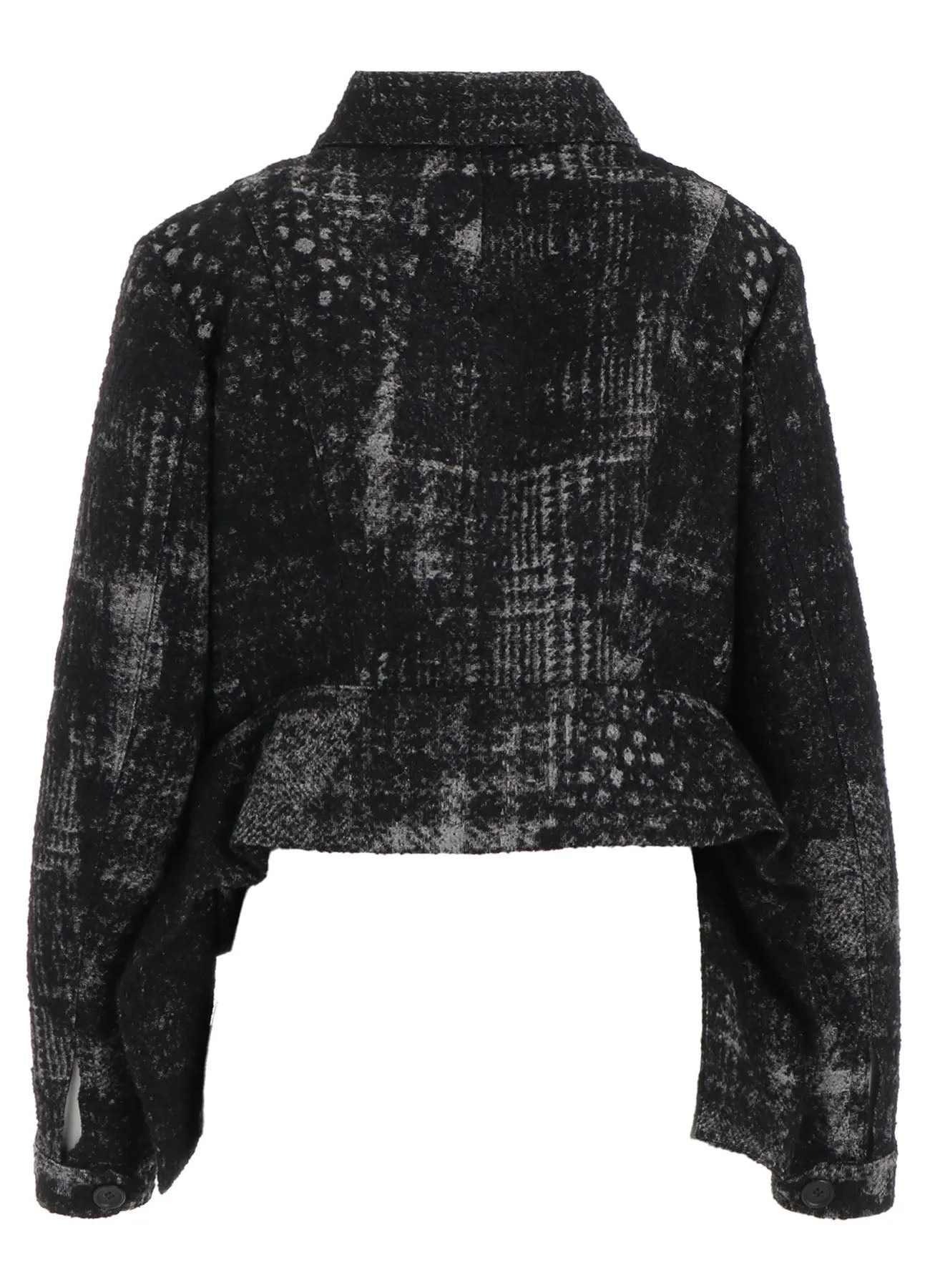 CHECK JACQUARD BOX SHORT JACKET sold by Yohji Yamamoto product image thumbnail 4
