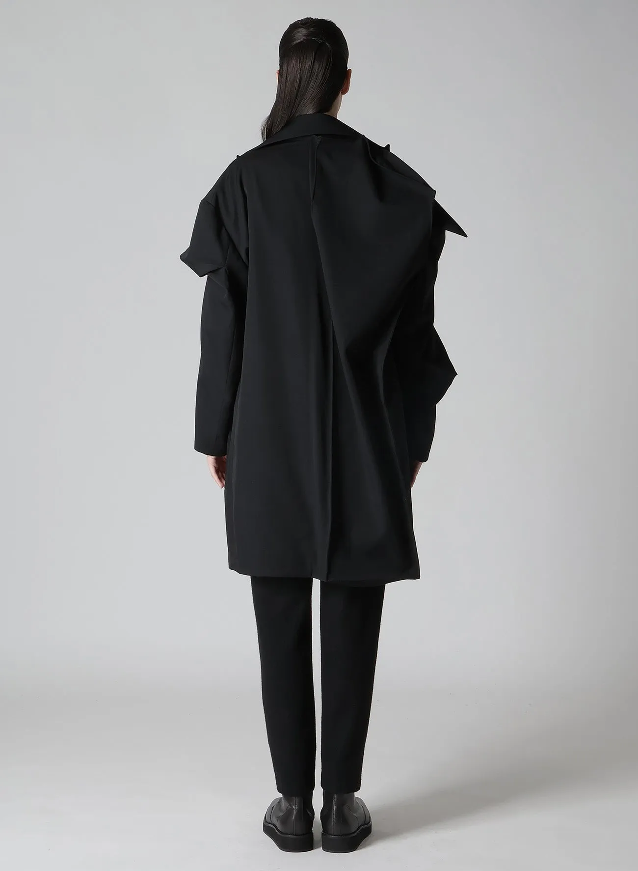 GABARDINE R BOX SLEEVE OVERSIZED COAT sold by Yohji Yamamoto product image thumbnail 5