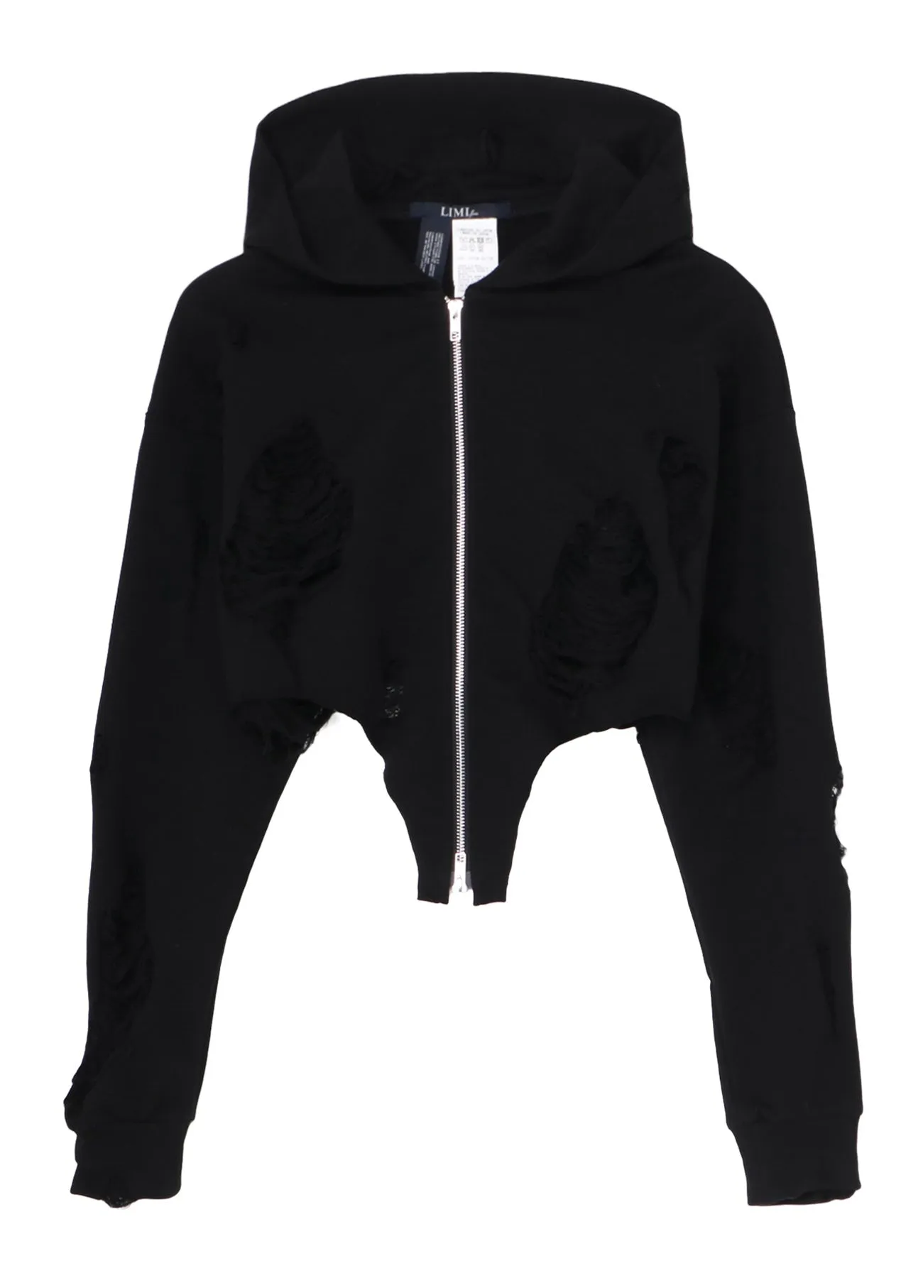 CRUSHED FLEECE LINING CURVED HEM HOODIE sold by Yohji Yamamoto product image thumbnail 2