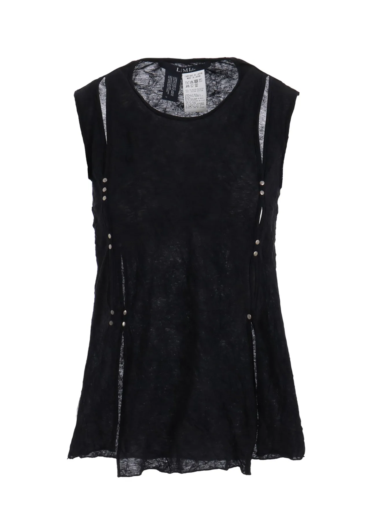 WASHER PLAIN STITCH SLIT TANK TOP sold by Yohji Yamamoto product image thumbnail 2