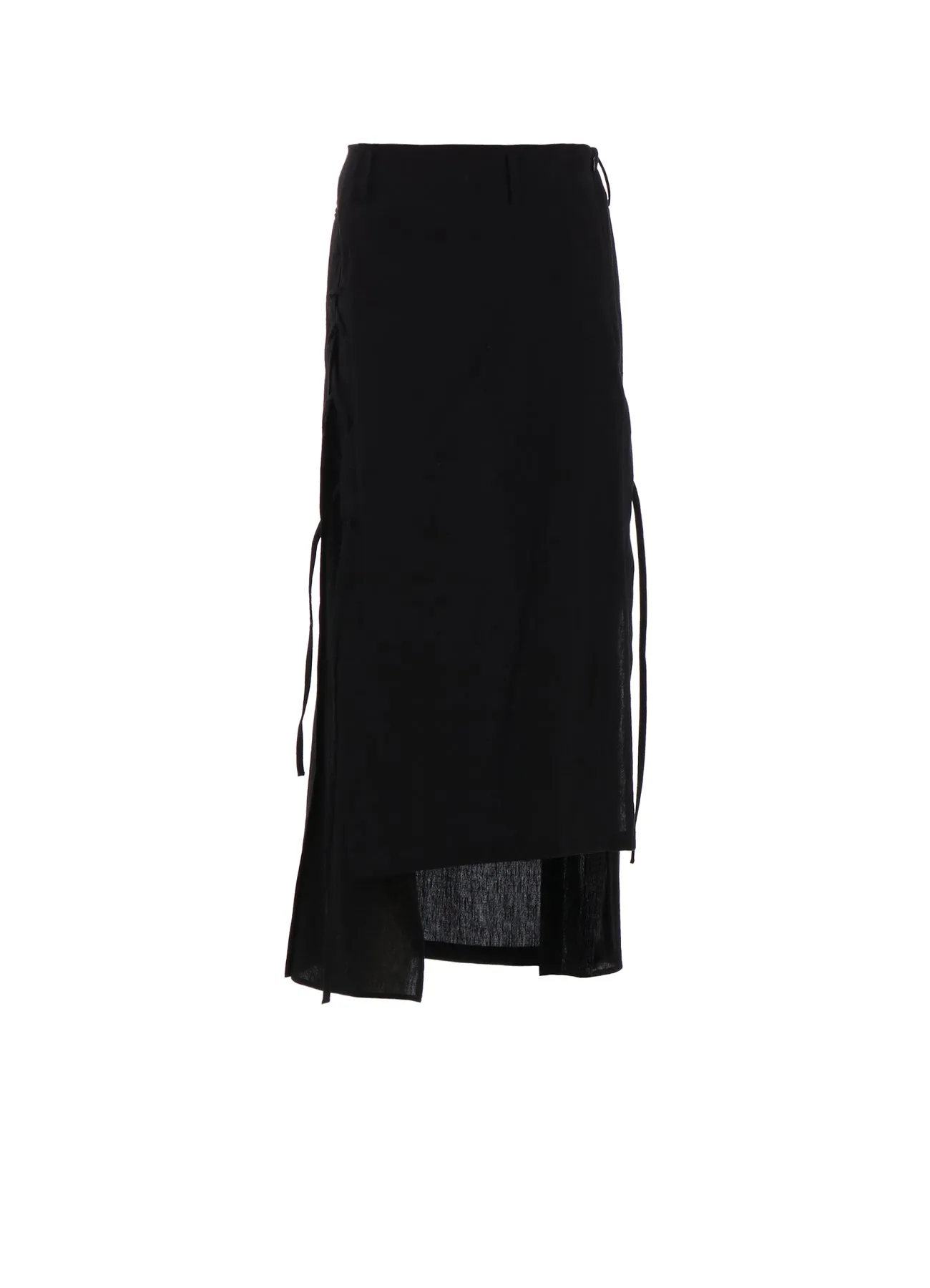 MUSLIN LACE-UP LONG SKIRT sold by Yohji Yamamoto