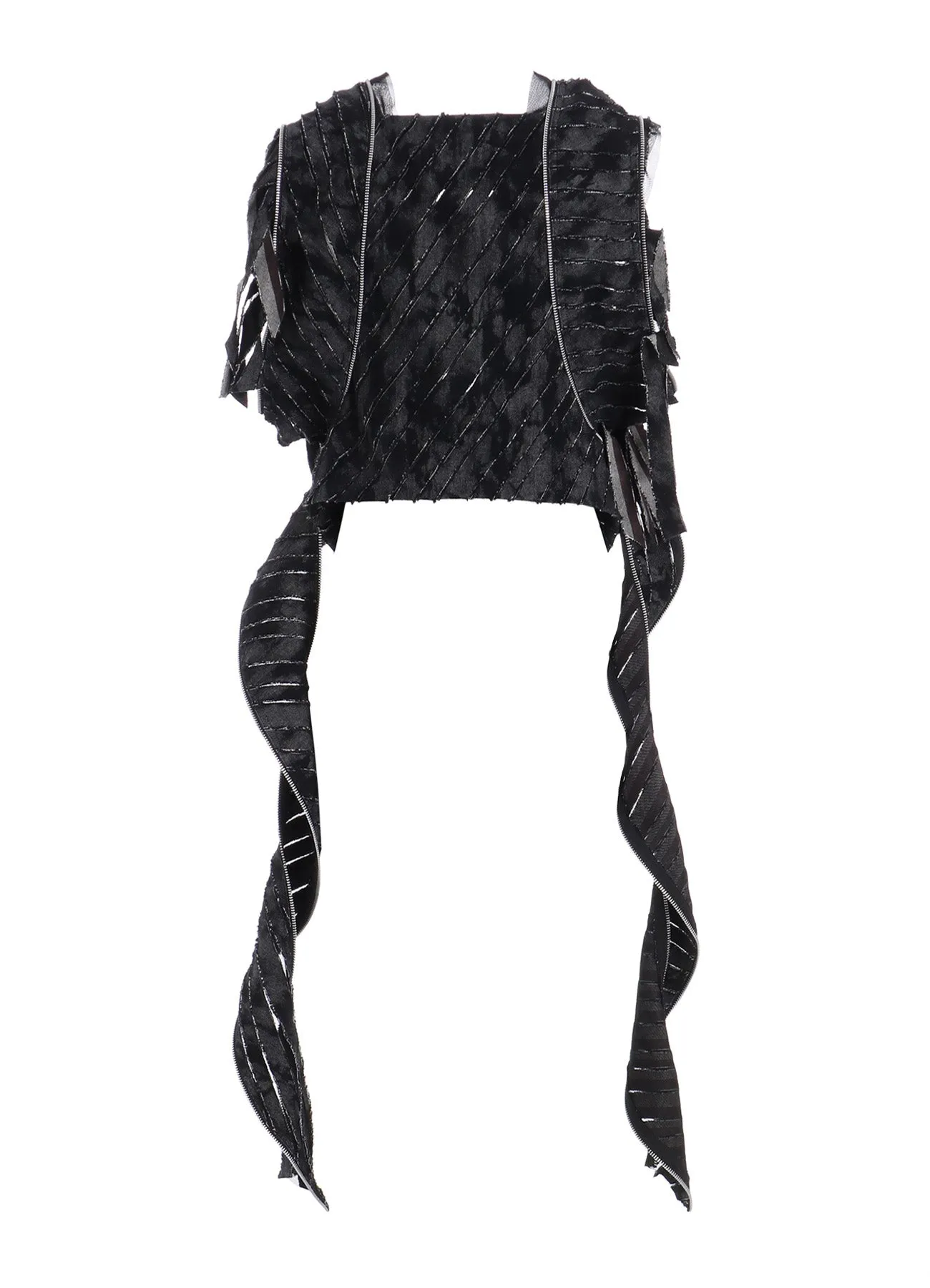 DENIM WITH SLASH DETAIL SPIRAL ZIP JACKET sold by Yohji Yamamoto product image thumbnail 3