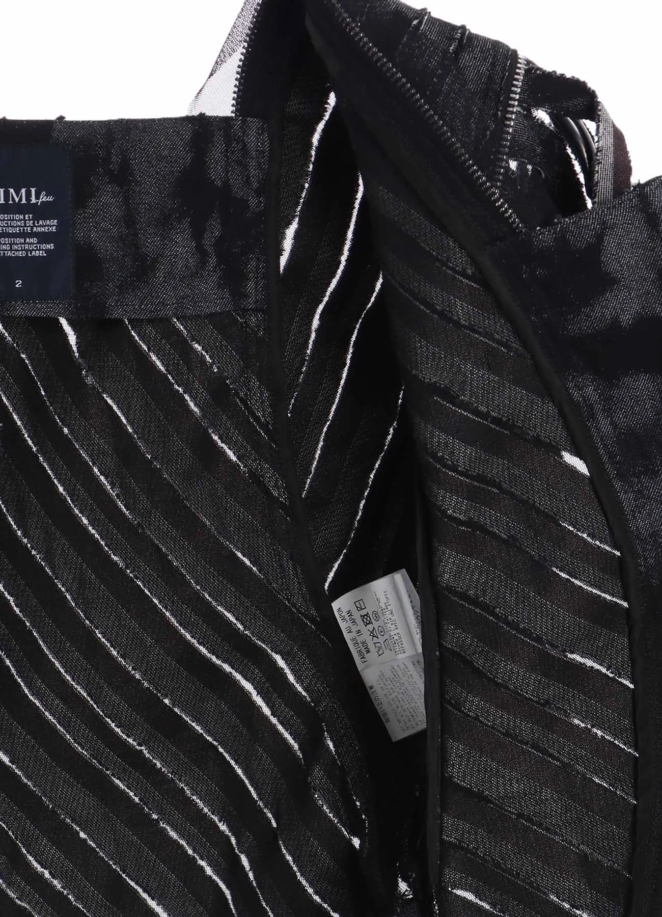 DENIM WITH SLASH DETAIL SPIRAL ZIP JACKET sold by Yohji Yamamoto product image thumbnail 4