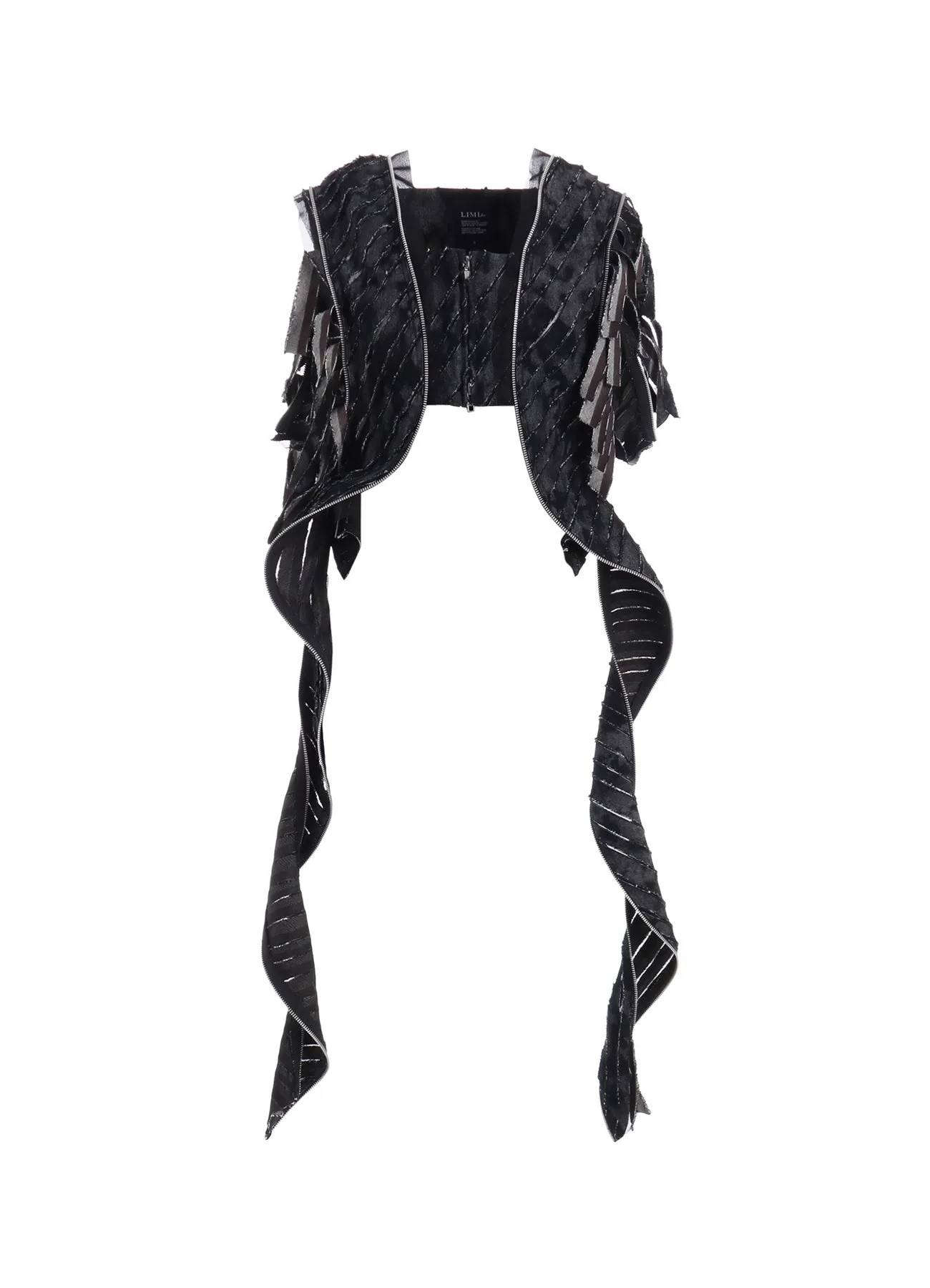 DENIM WITH SLASH DETAIL SPIRAL ZIP JACKET sold by Yohji Yamamoto