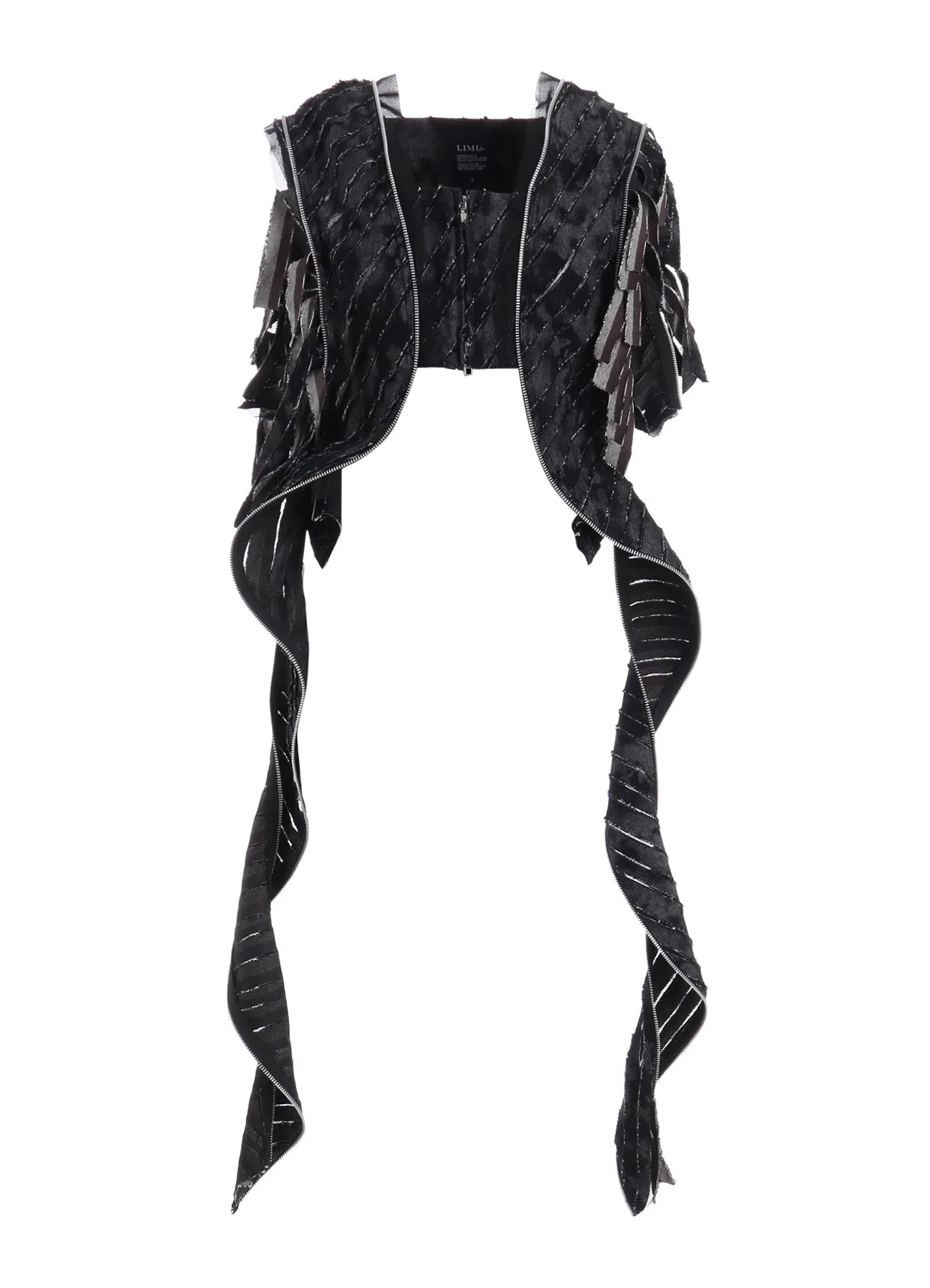 DENIM WITH SLASH DETAIL SPIRAL ZIP JACKET sold by Yohji Yamamoto product image thumbnail 2