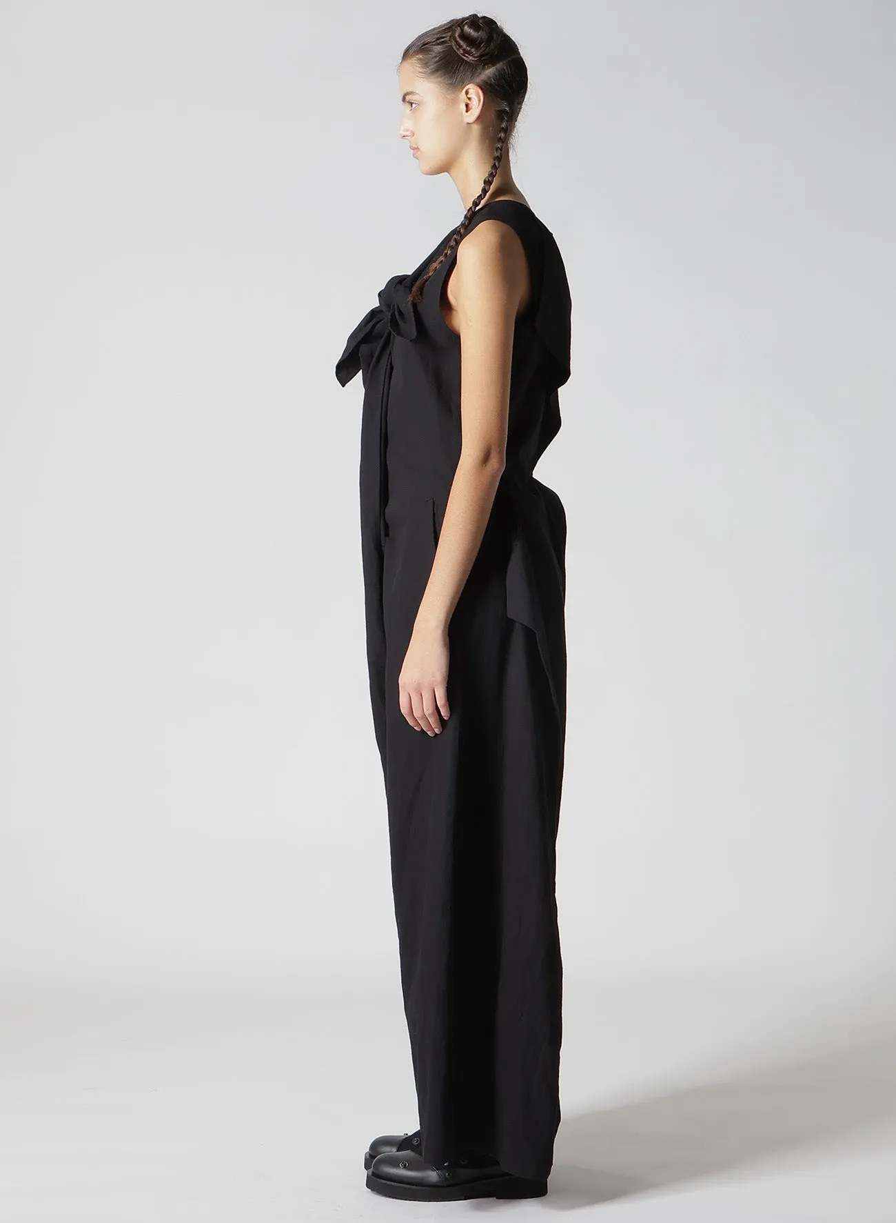 POPLIN FRONT RIBBON OVERALLS sold by Yohji Yamamoto product image thumbnail 5