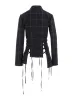 PLAID LACE-UP JACKET A sold by Yohji Yamamoto