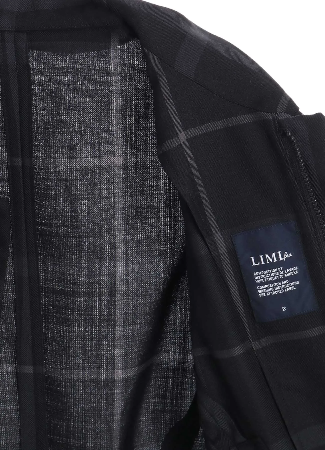 PLAID LACE-UP JACKET A sold by Yohji Yamamoto product image thumbnail 4