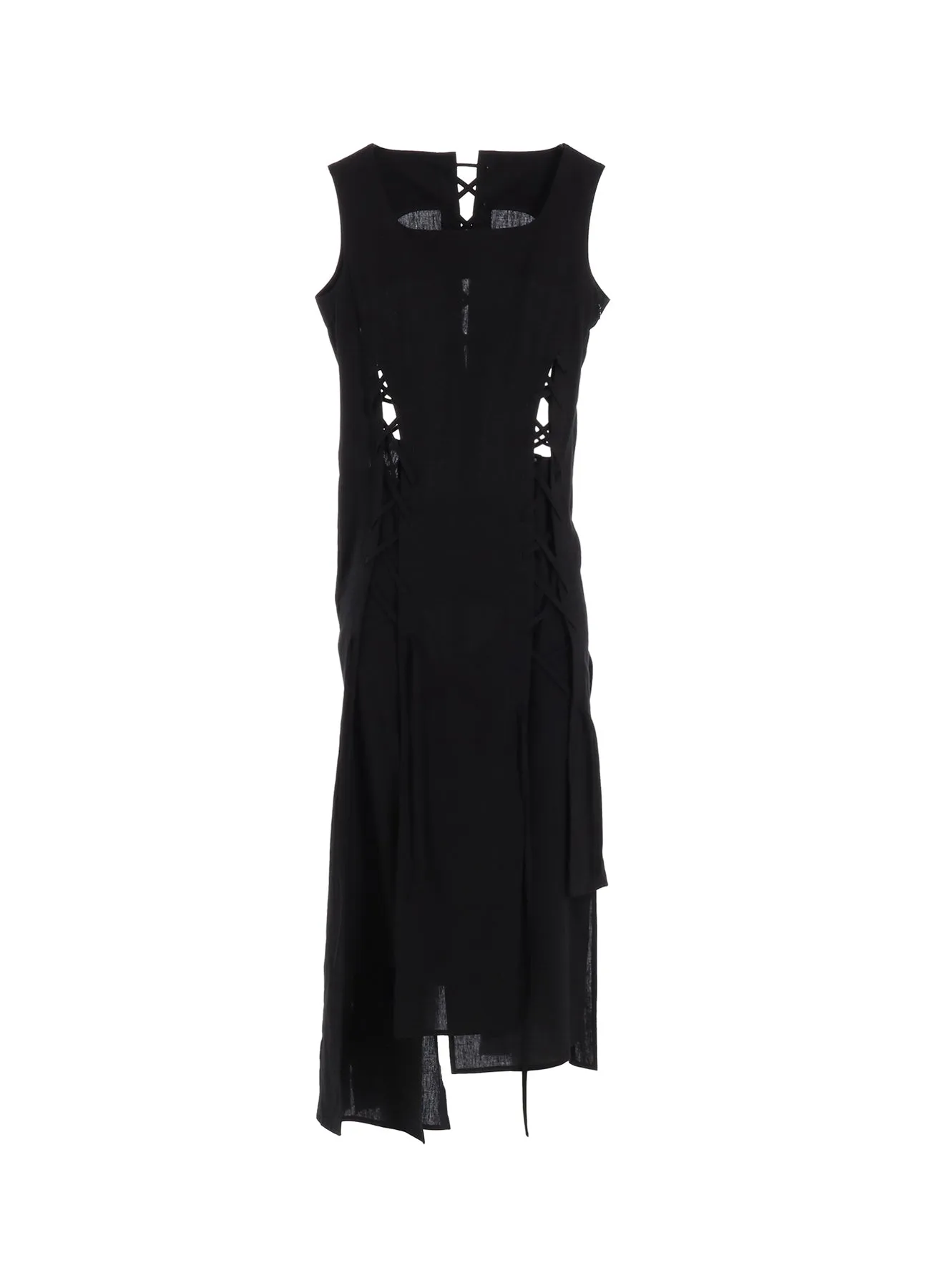 MUSLIN LACE-UP DRESS sold by Yohji Yamamoto