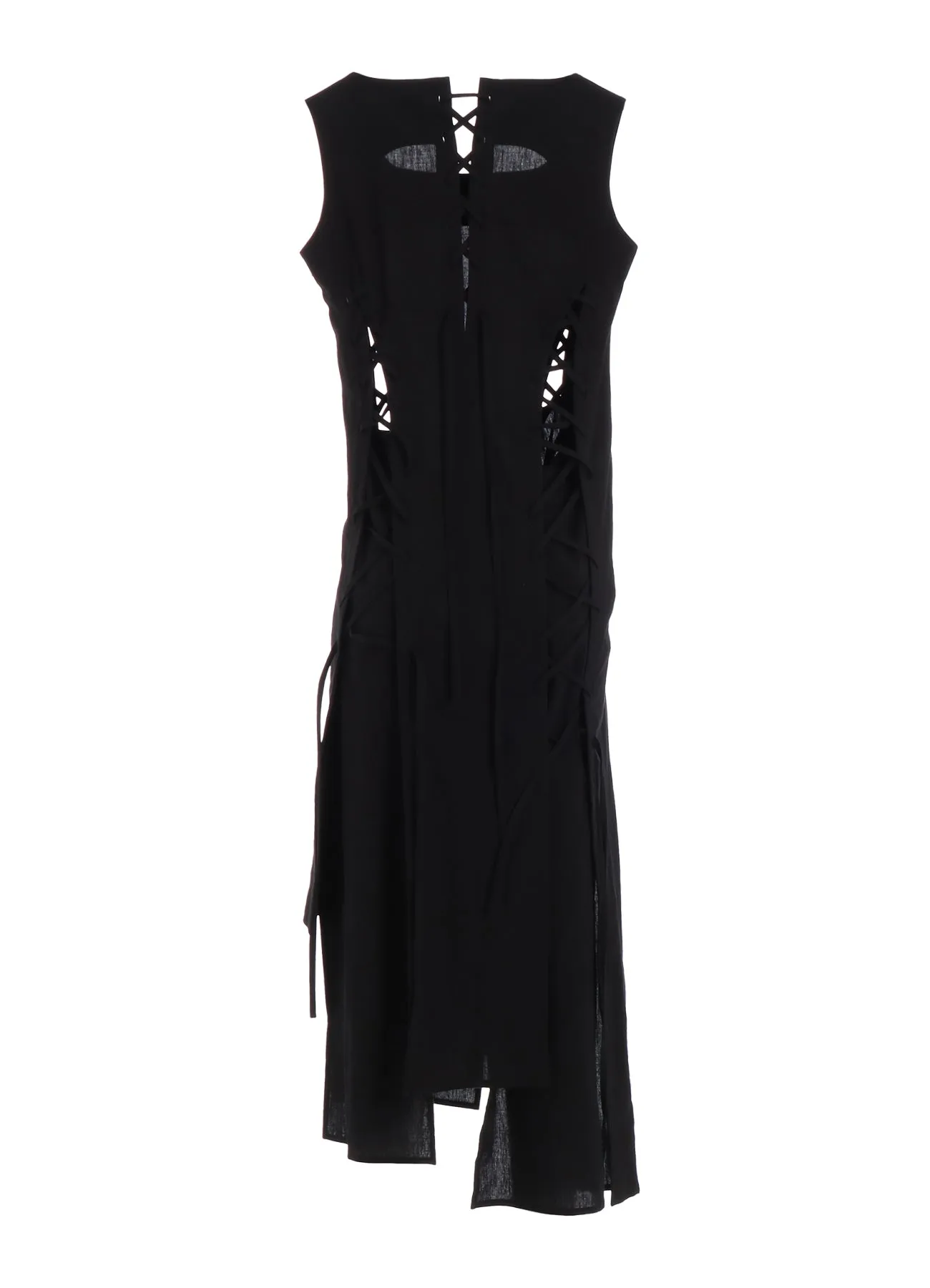 MUSLIN LACE-UP DRESS sold by Yohji Yamamoto product image thumbnail 3