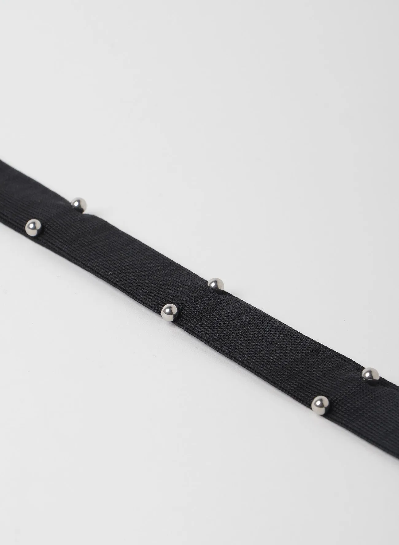 SILK COTTON PLAIN STITCH SLIM PIERCE DETAIL SCARF sold by Yohji Yamamoto product image thumbnail 5