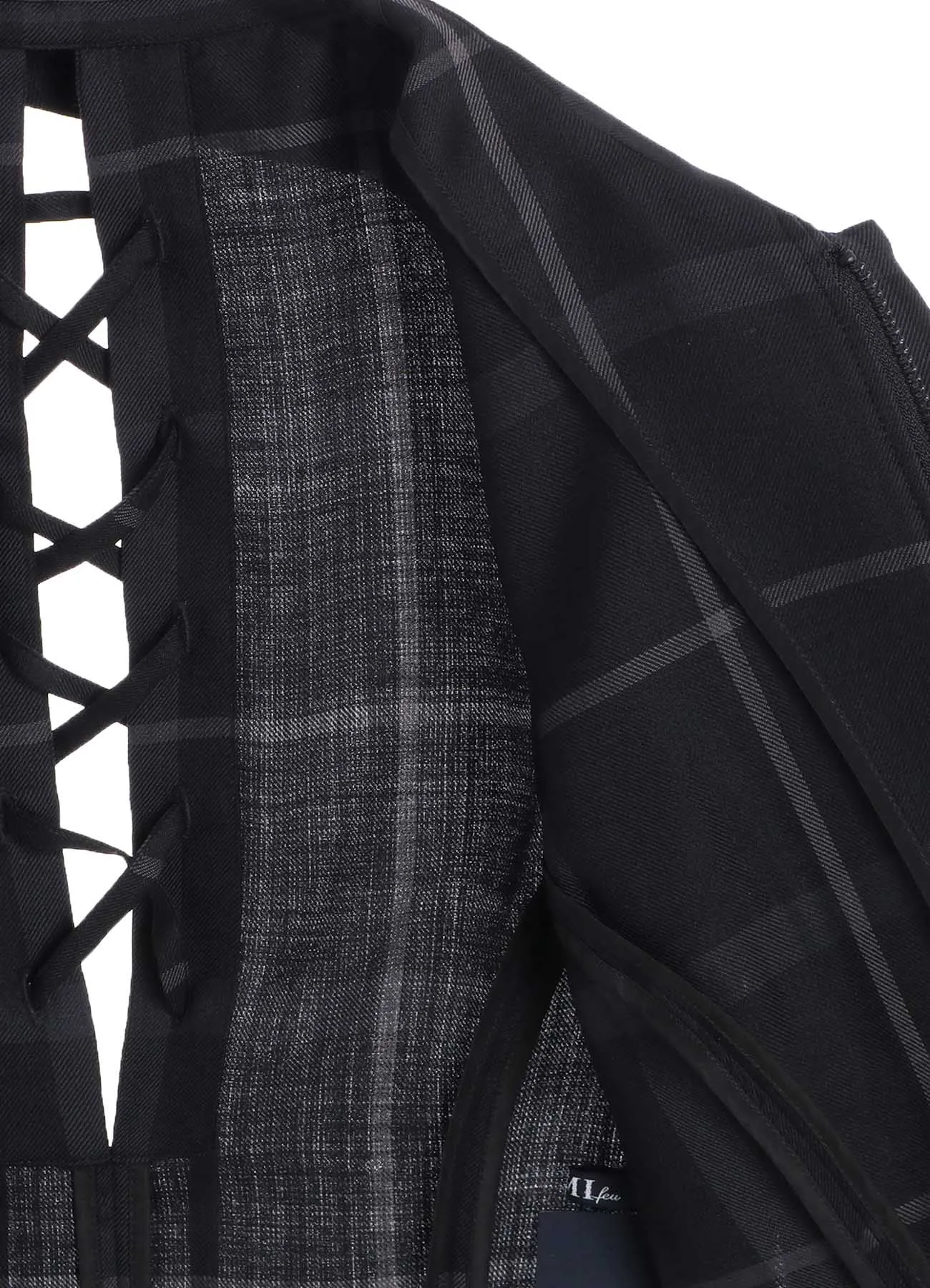 PLAID LACE-UP JACKET B sold by Yohji Yamamoto product image thumbnail 4