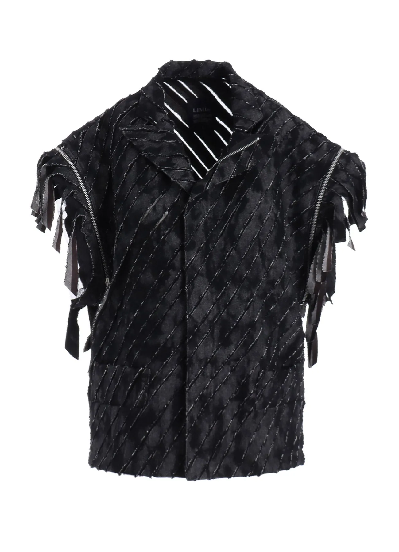 DENIM WITH SLASH DETAIL CUFFS ZIP JACKET B sold by Yohji Yamamoto product image thumbnail 2