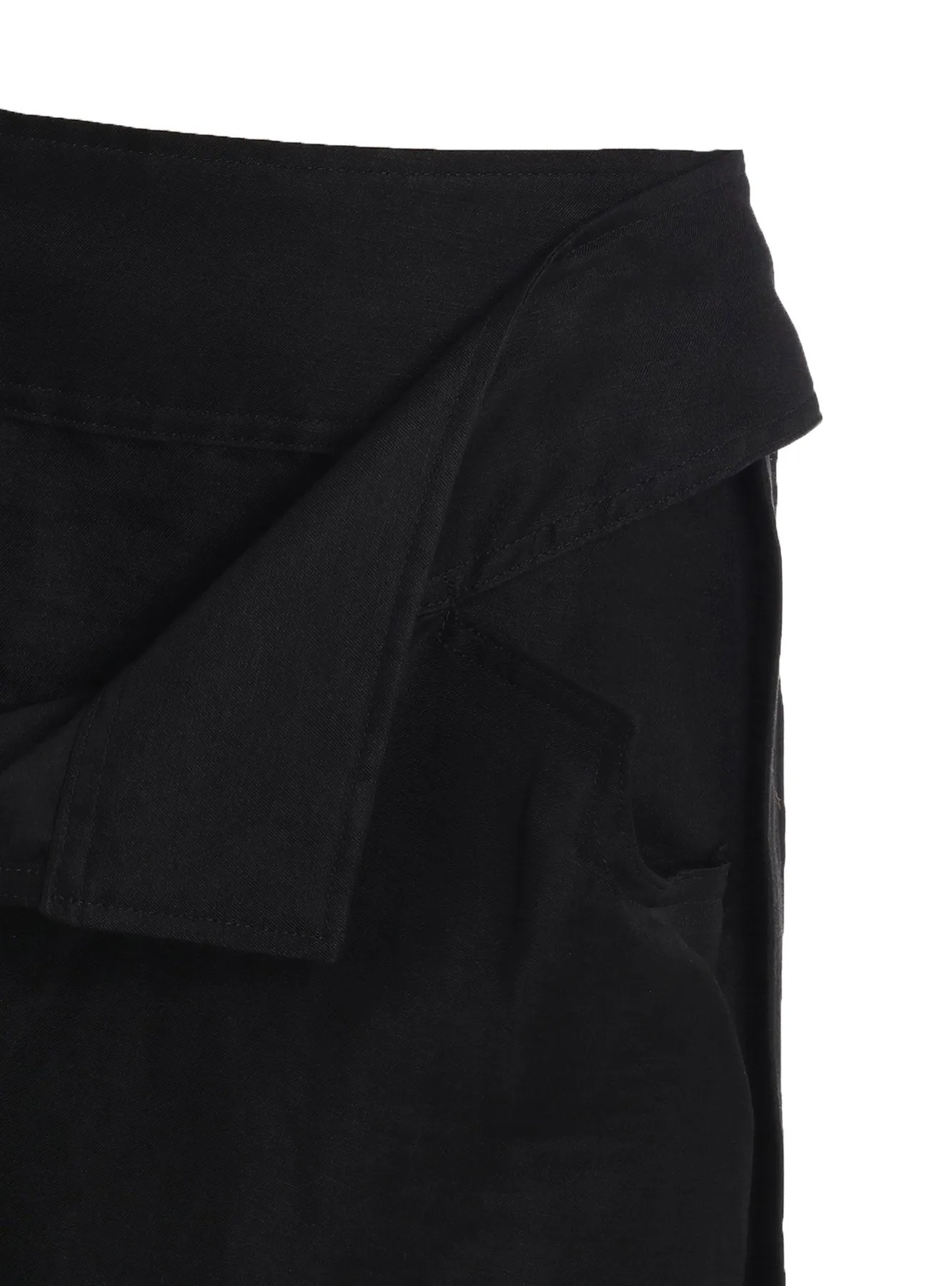 LINEN SILK LACE UP DETAIL SHORT SKIRT sold by Yohji Yamamoto product image thumbnail 5