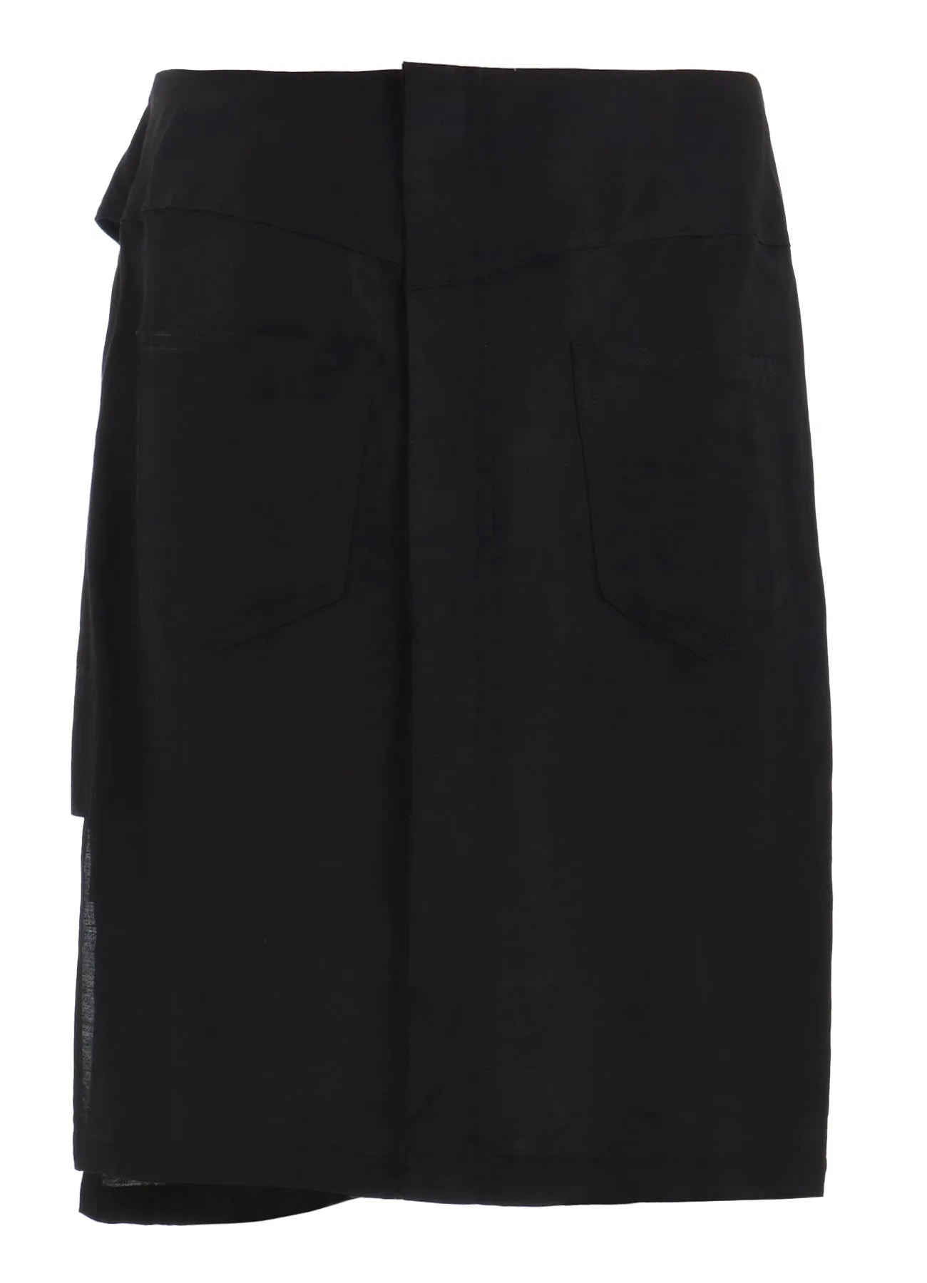 LINEN SILK LACE UP DETAIL SHORT SKIRT sold by Yohji Yamamoto product image thumbnail 4