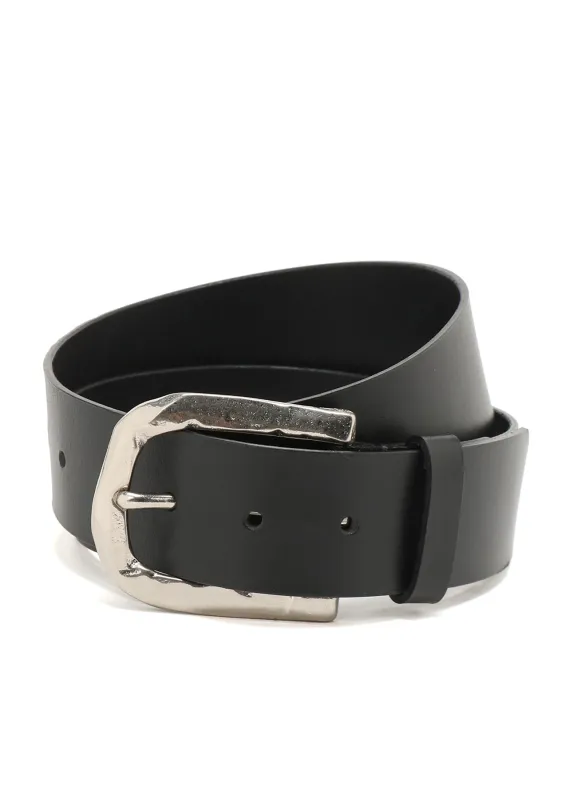 MATT SOFT OIL LEATHER 40MM PLAIN BELT made by Yohji Yamamoto