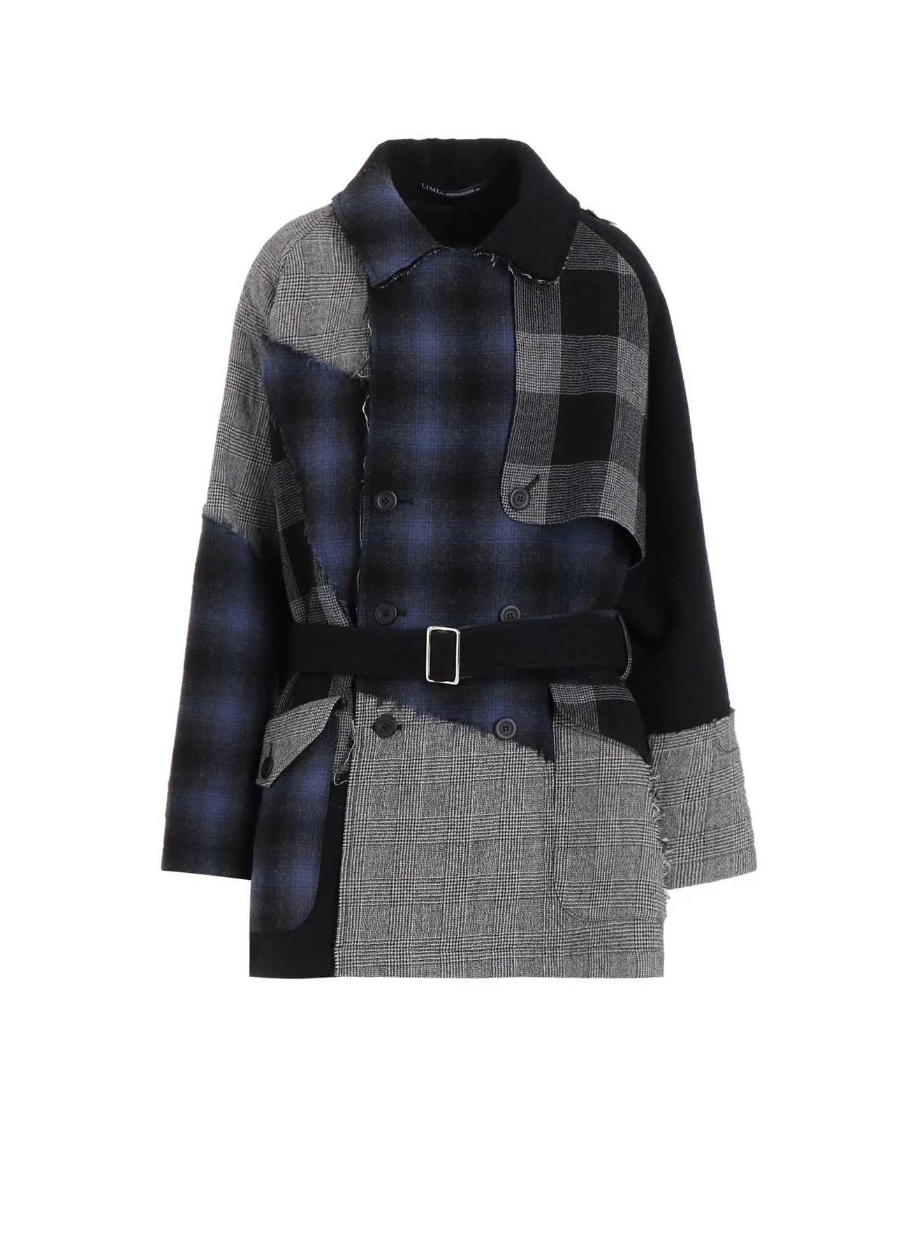 MULTI PLAID A TRENCH JACKET sold by Yohji Yamamoto
