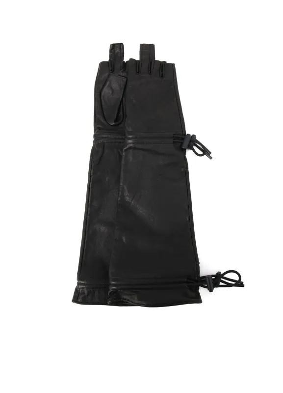 OIL SHRINK GATHERED CODE GLOVE sold by Yohji Yamamoto