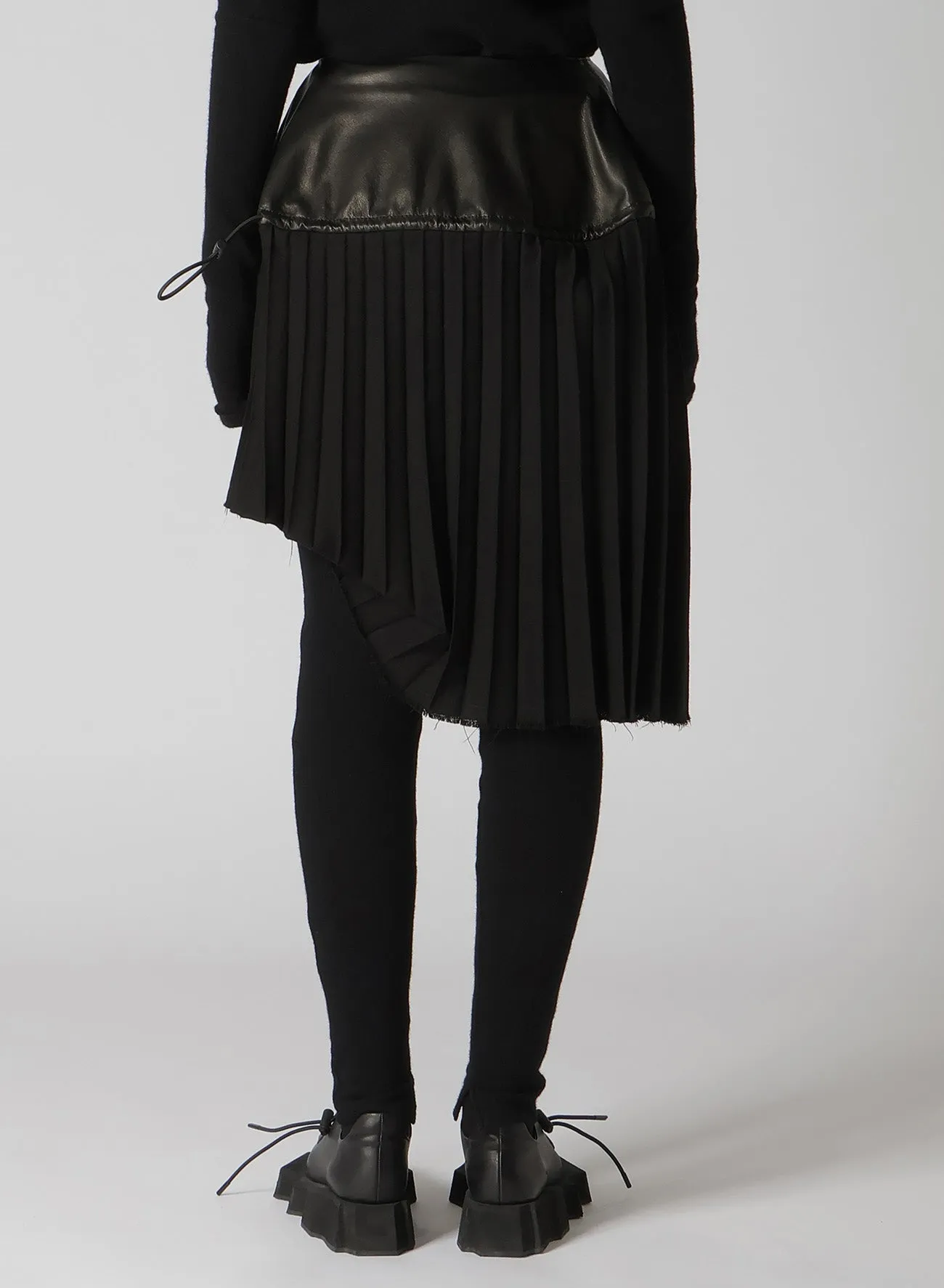 LIGHT SERGE SKIRTED LEGGINGS PANELED SKIRT sold by Yohji Yamamoto product image thumbnail 4