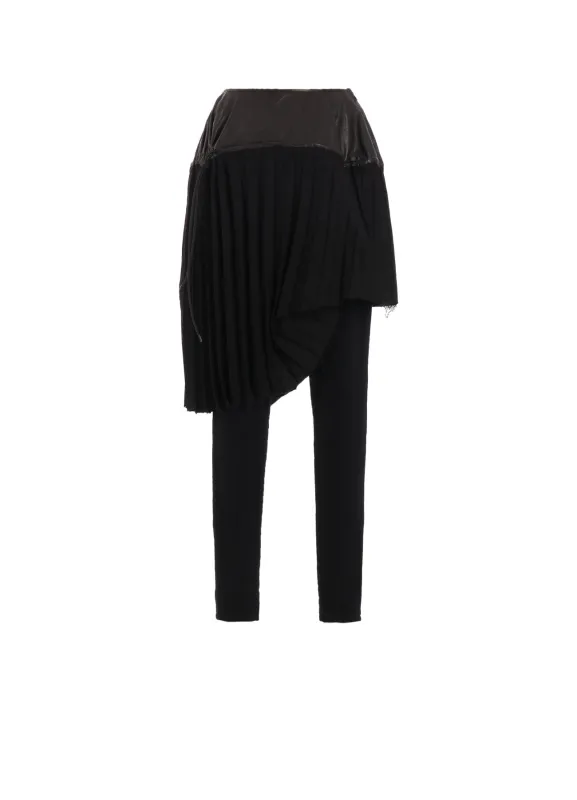 LIGHT SERGE SKIRTED LEGGINGS PANELED SKIRT sold by Yohji Yamamoto