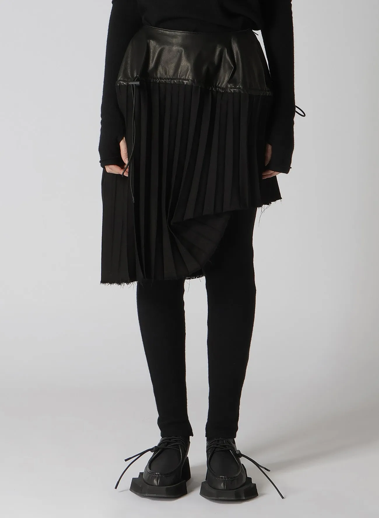 LIGHT SERGE SKIRTED LEGGINGS PANELED SKIRT sold by Yohji Yamamoto product image thumbnail 2