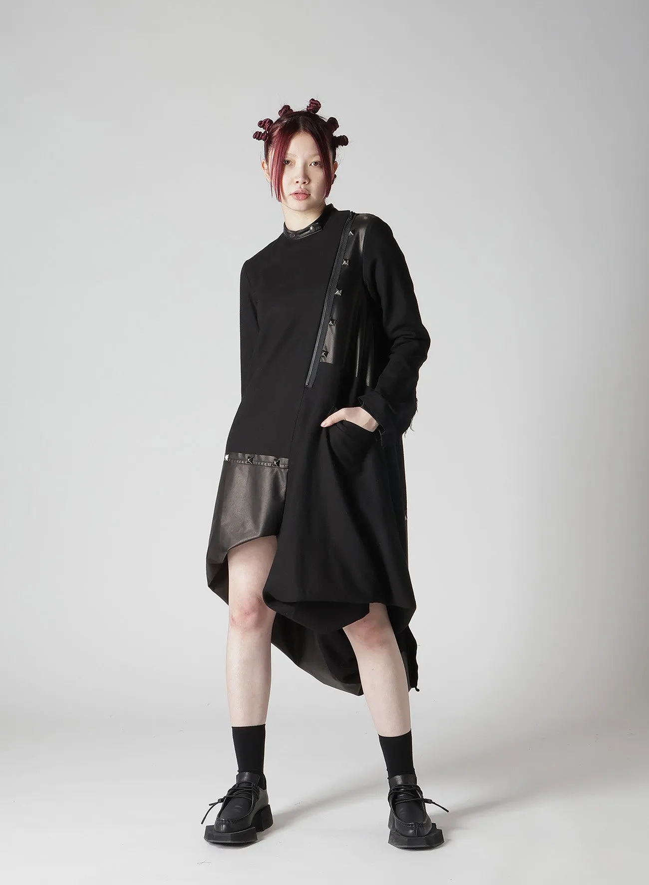 LIGHT SERGE PANELED DRESS sold by Yohji Yamamoto product image thumbnail 5