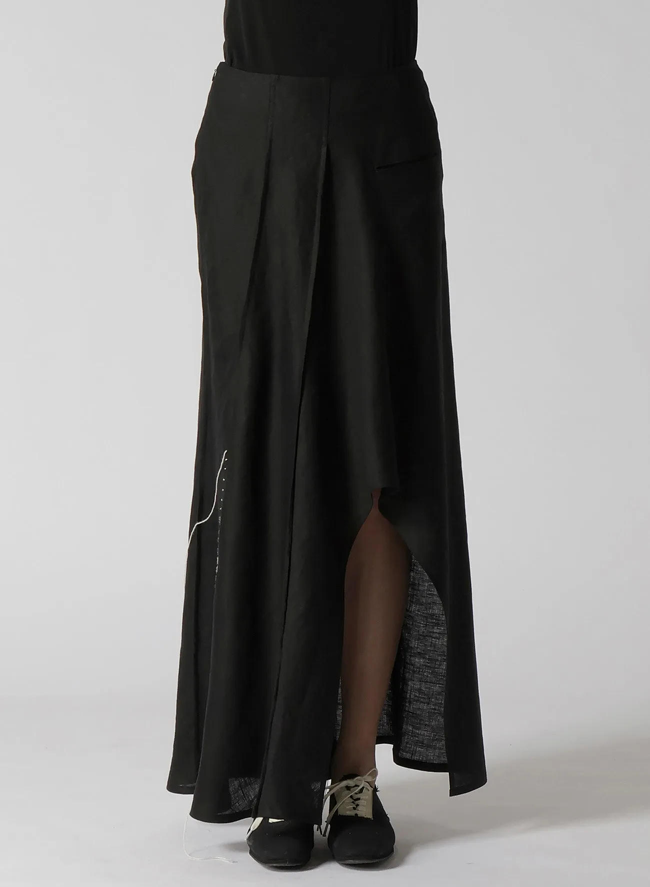 LINEN CLOTH L ROUND HEM SKIRT sold by Yohji Yamamoto product image thumbnail 5