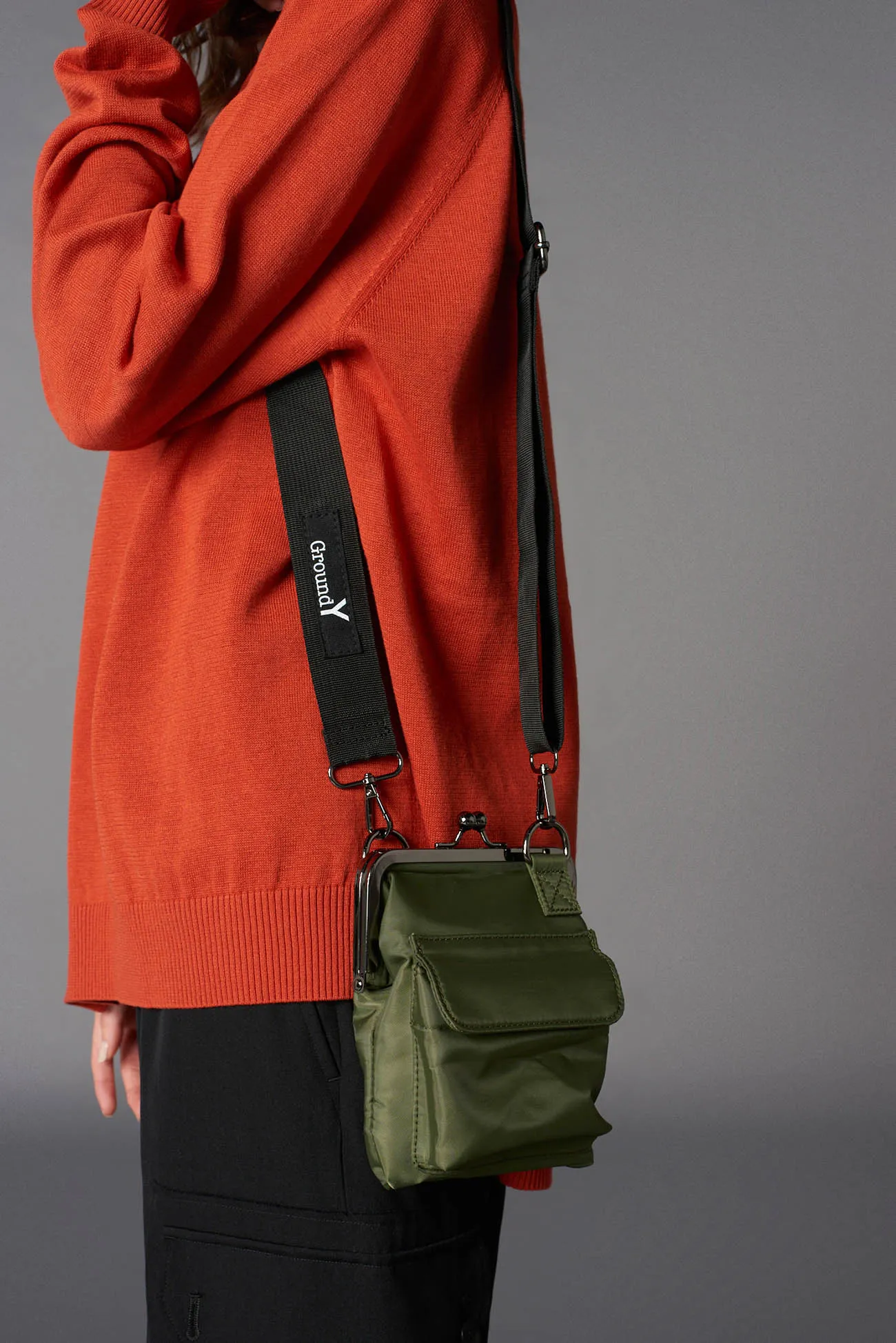 SHOULDER BAG WITH CLASP CLOSURE sold by Yohji Yamamoto product image thumbnail 2