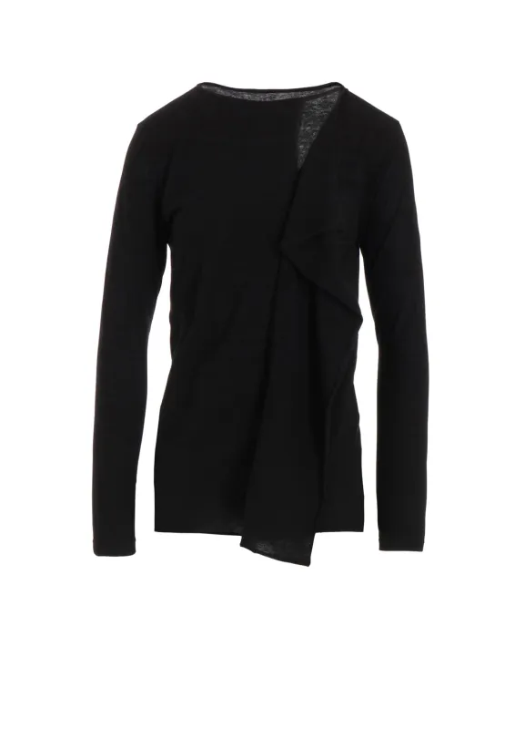 DRAPE DESIGN LONG SLEEVE T sold by Yohji Yamamoto