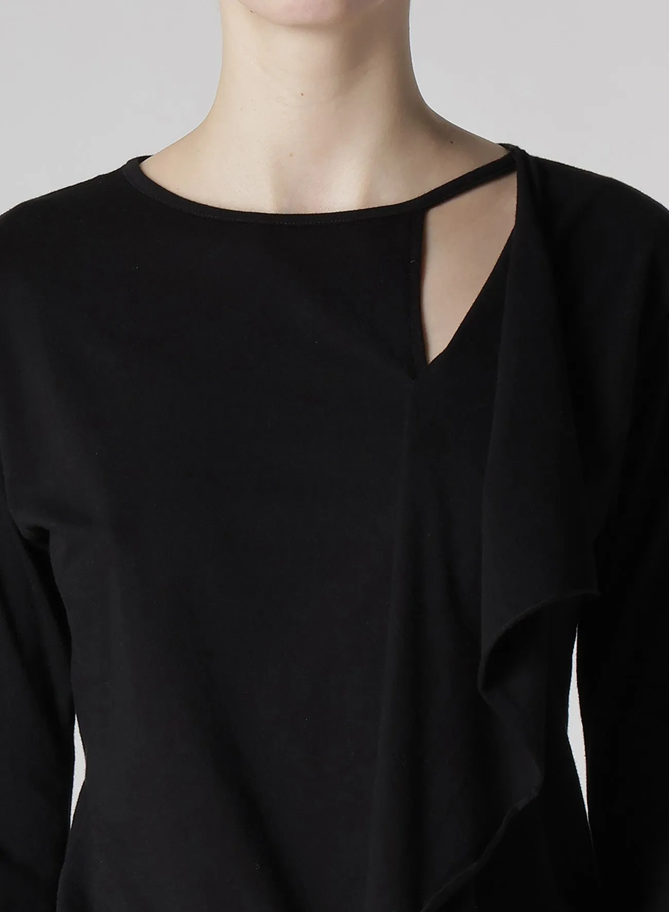 DRAPE DESIGN LONG SLEEVE T sold by Yohji Yamamoto product image thumbnail 5