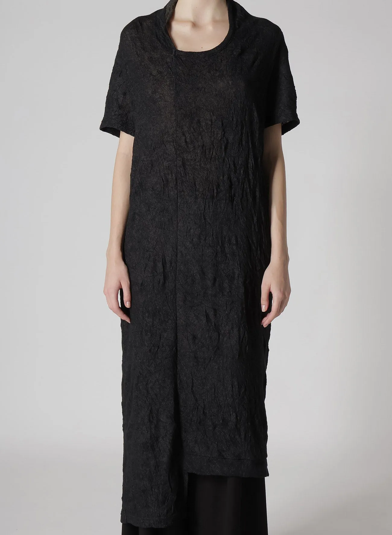 TUCK MILLING WRINKLE DRAPE DRESS sold by Yohji Yamamoto product image thumbnail 4