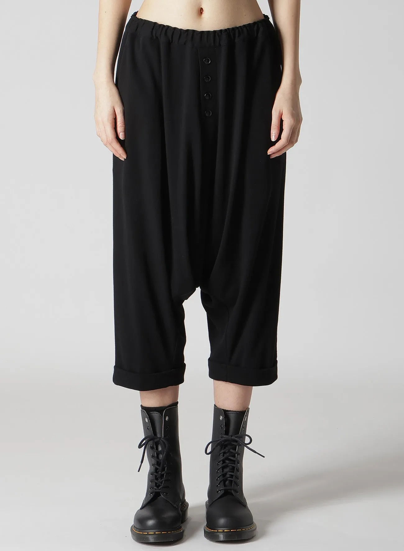 60/-HARD TWISTED MILANO RIB GUSSET SARROUEL PANTS sold by Yohji Yamamoto product image thumbnail 4