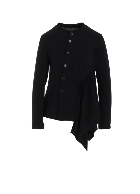 GAUZE FLEECE RIGHT SIDE FITTED DIAGONAL CARDIGAN made by Yohji Yamamoto