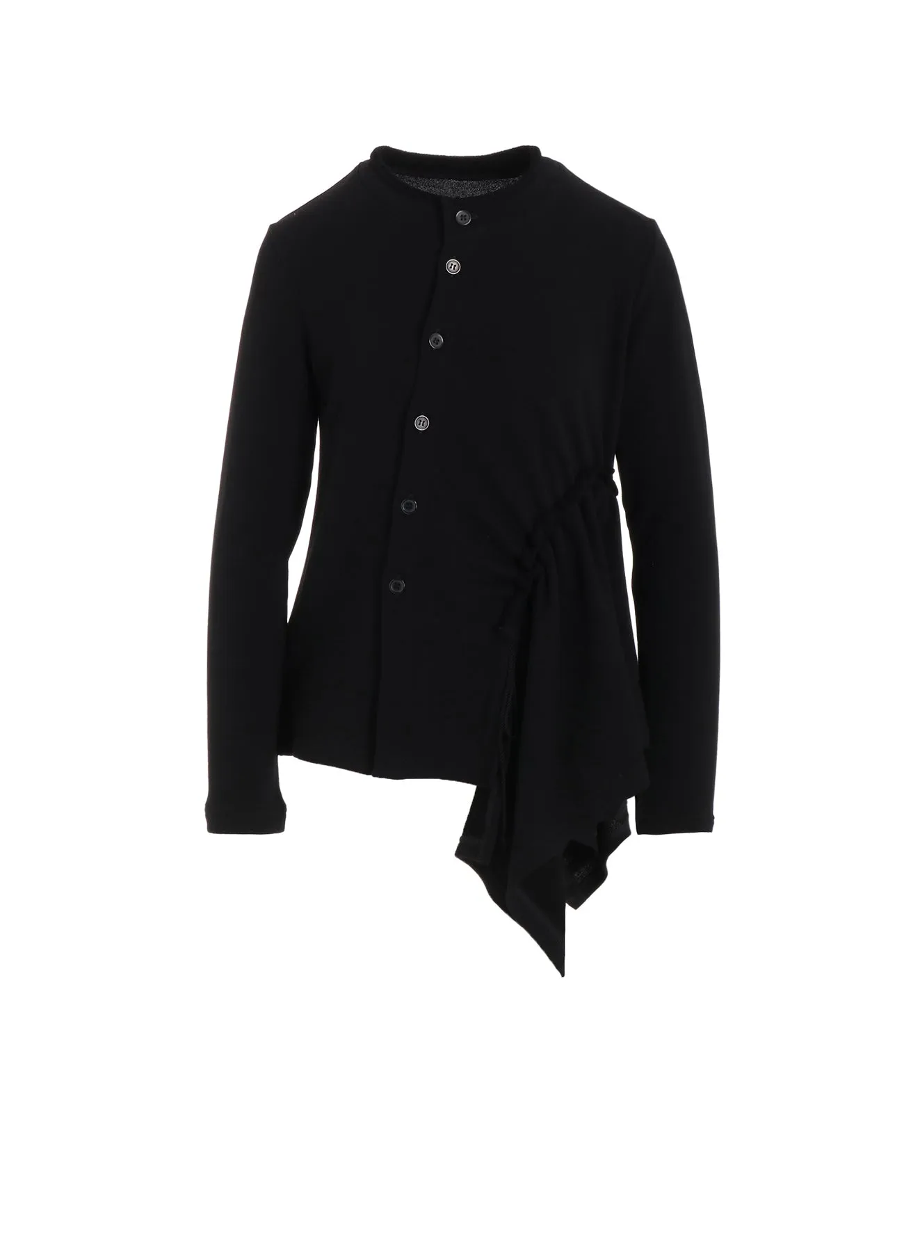 GAUZE FLEECE RIGHT SIDE FITTED DIAGONAL CARDIGAN sold by Yohji Yamamoto