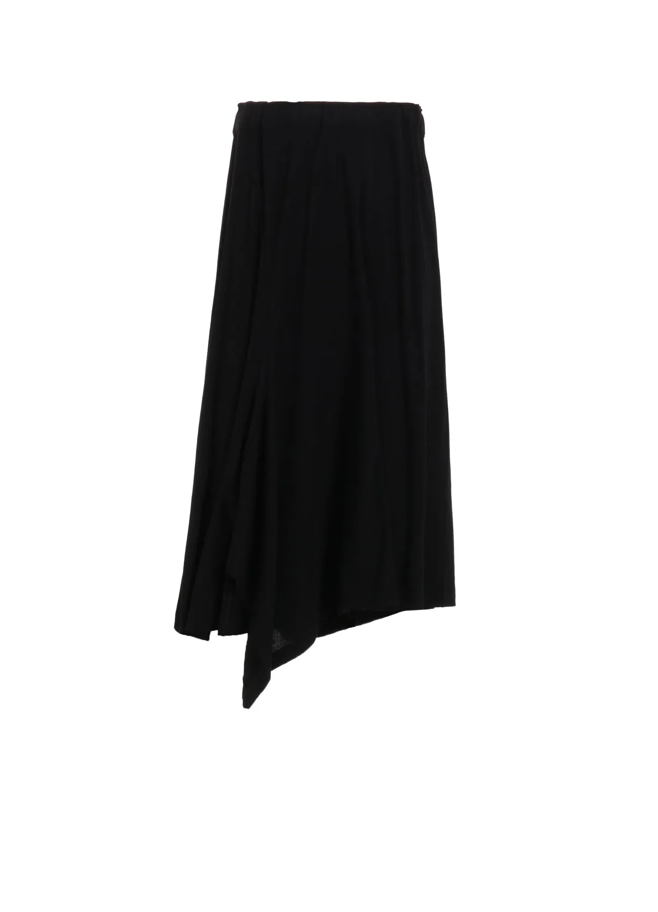 60/-HARD TWISTED MILANO RIB FRONT BACK SLIT SKIRT sold by Yohji Yamamoto