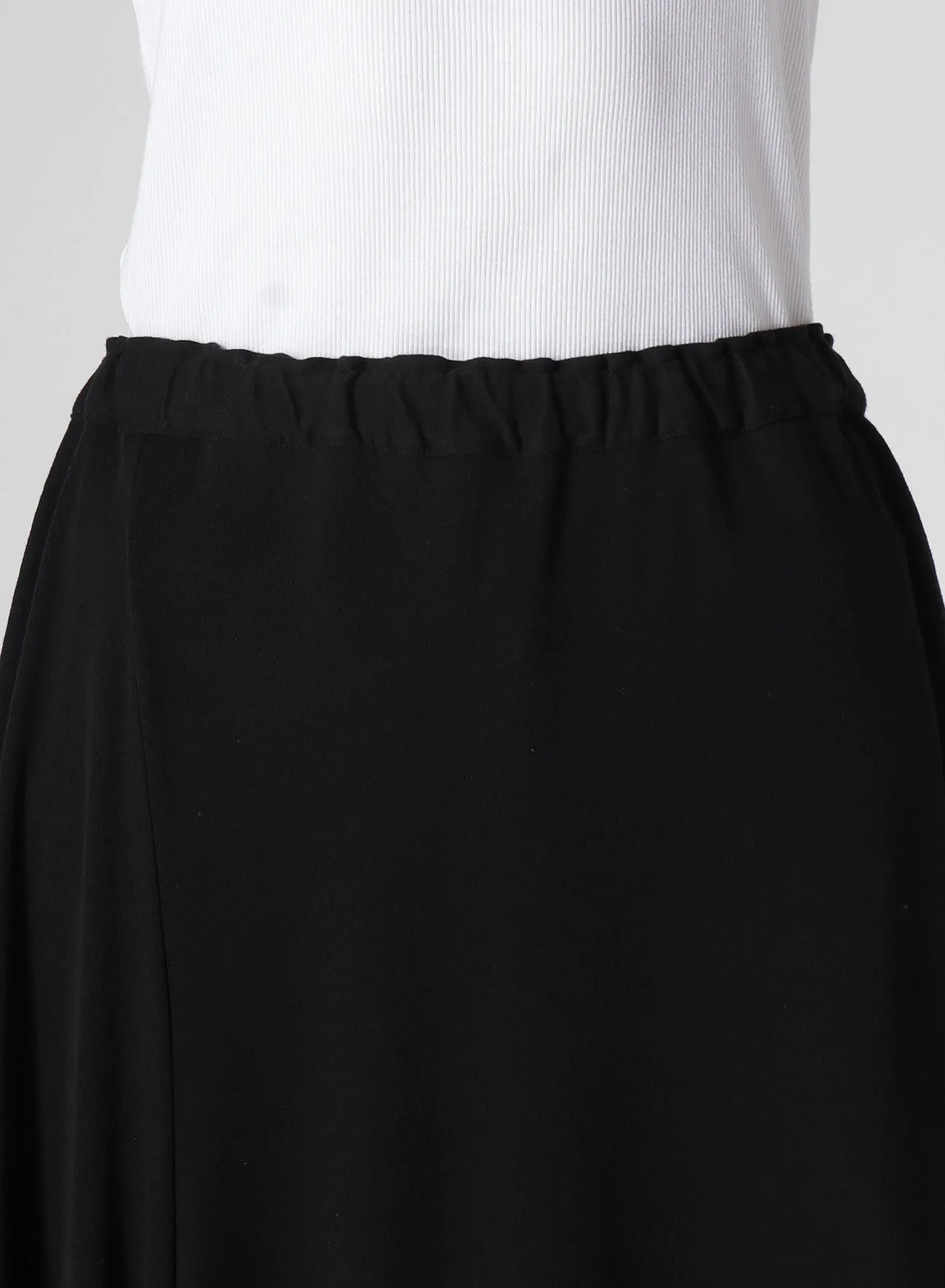 60/-HARD TWISTED MILANO RIB FRONT BACK SLIT SKIRT sold by Yohji Yamamoto product image thumbnail 5